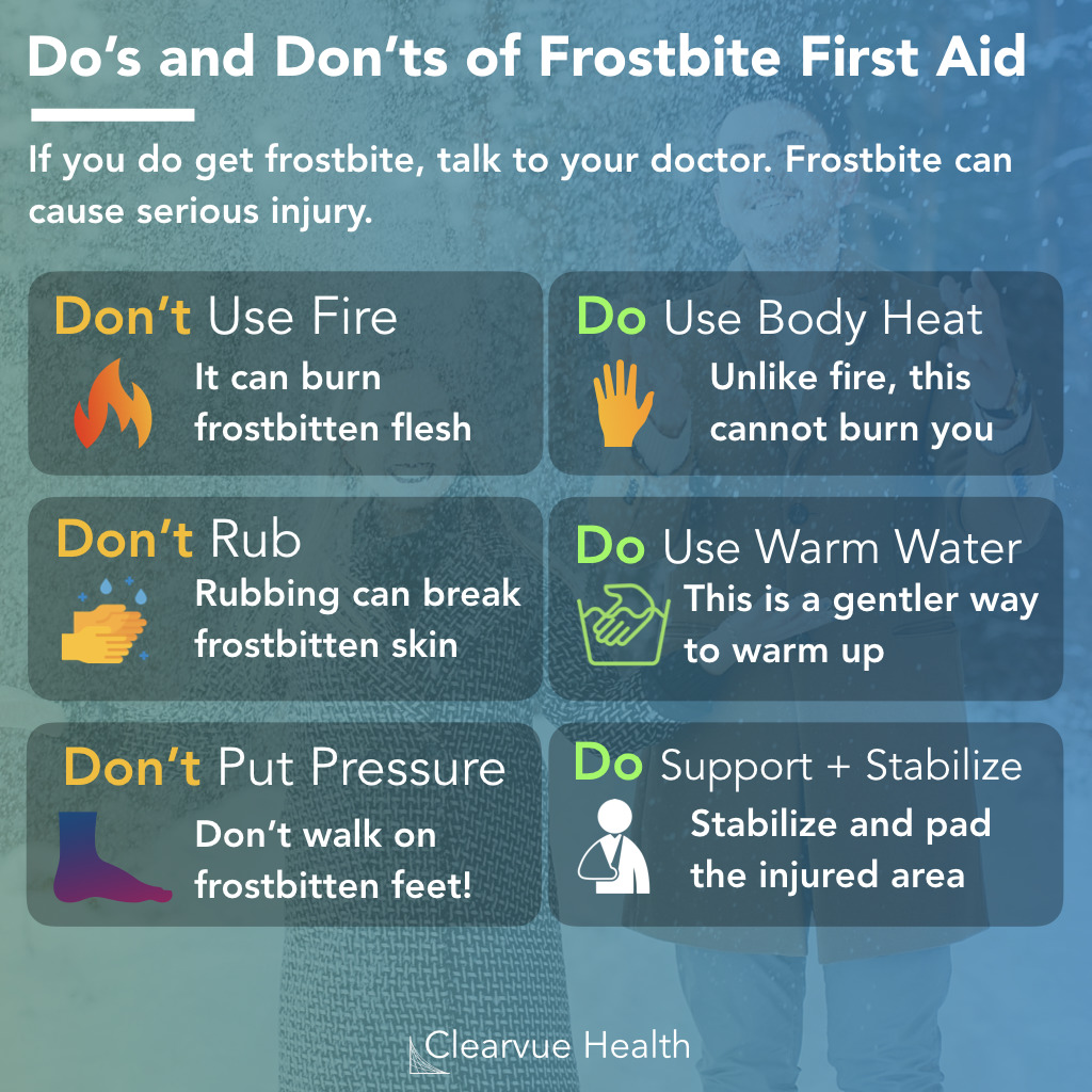 Frostbite First Aid Infographic: Do's and Don'ts