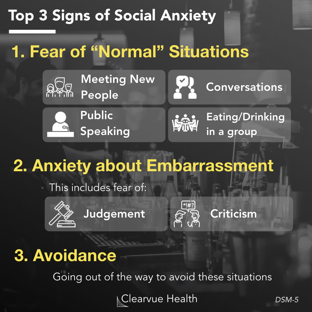 Top 3 Signs of Social Anxiety