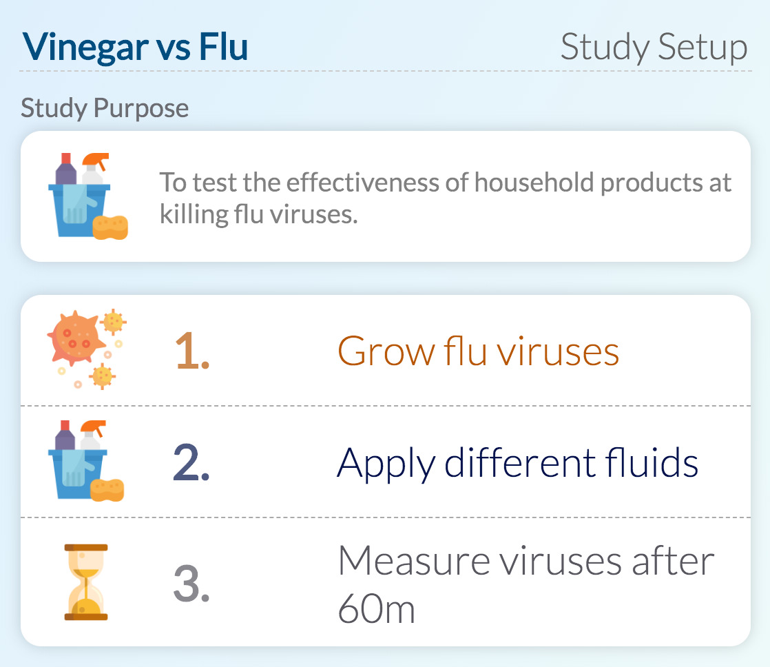 Vinegar and flu virus study