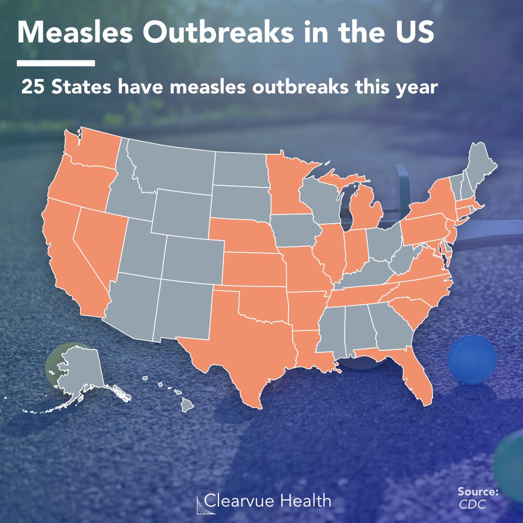 map of measles outbreaks in 2018