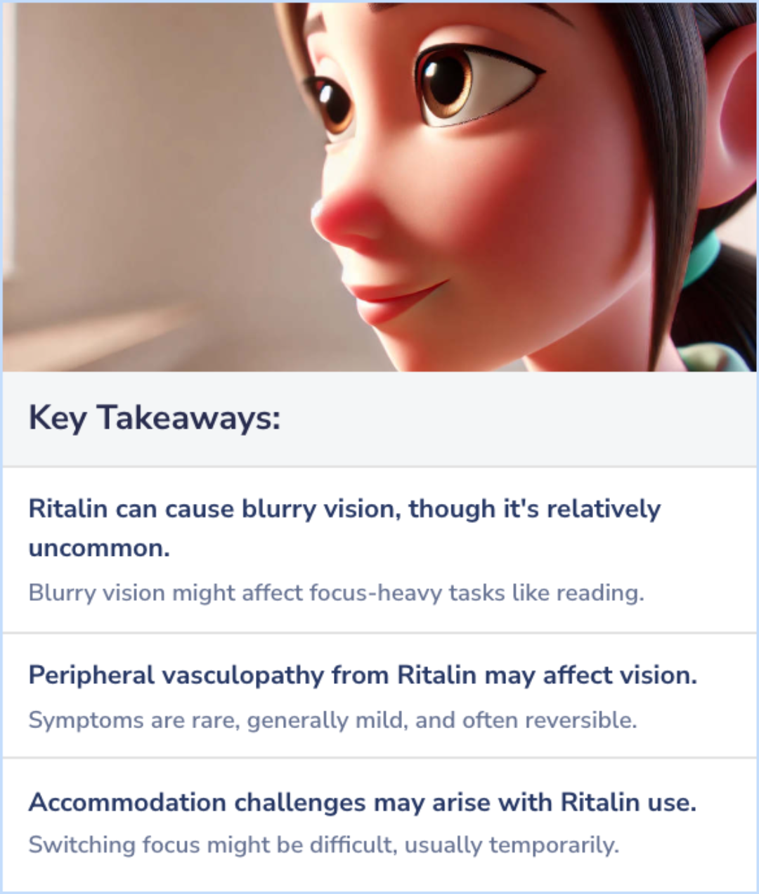 Key Takeaways for Is Ritalin bad for your eyes?