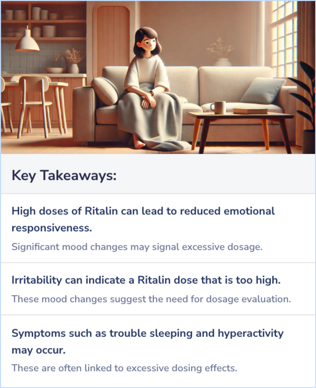 Key Takeaways for How do you know if Ritalin is too high?