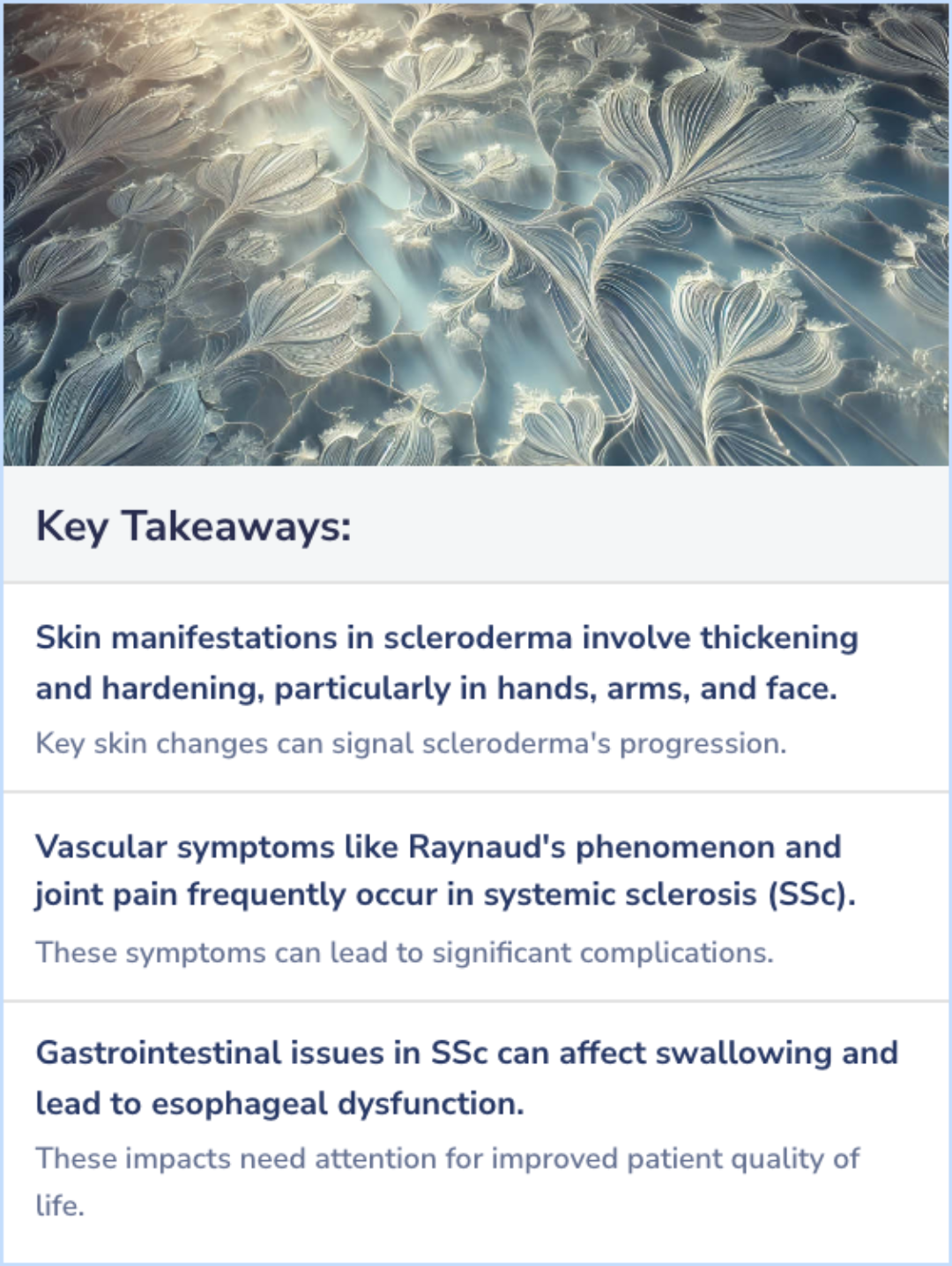 Key Takeaways for Understanding Scleroderma Symptoms