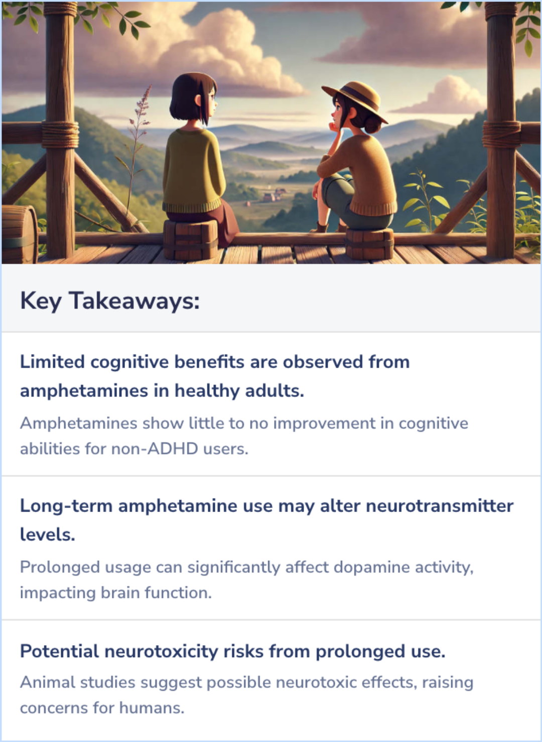 Key Takeaways for What Are the Long-Term Effects of Amphetamines on Cognitive Function in Adults?