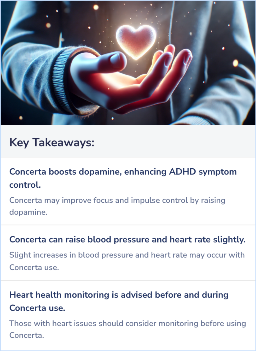 Key Takeaways for Concerta, Ritalin, and Blood Pressure