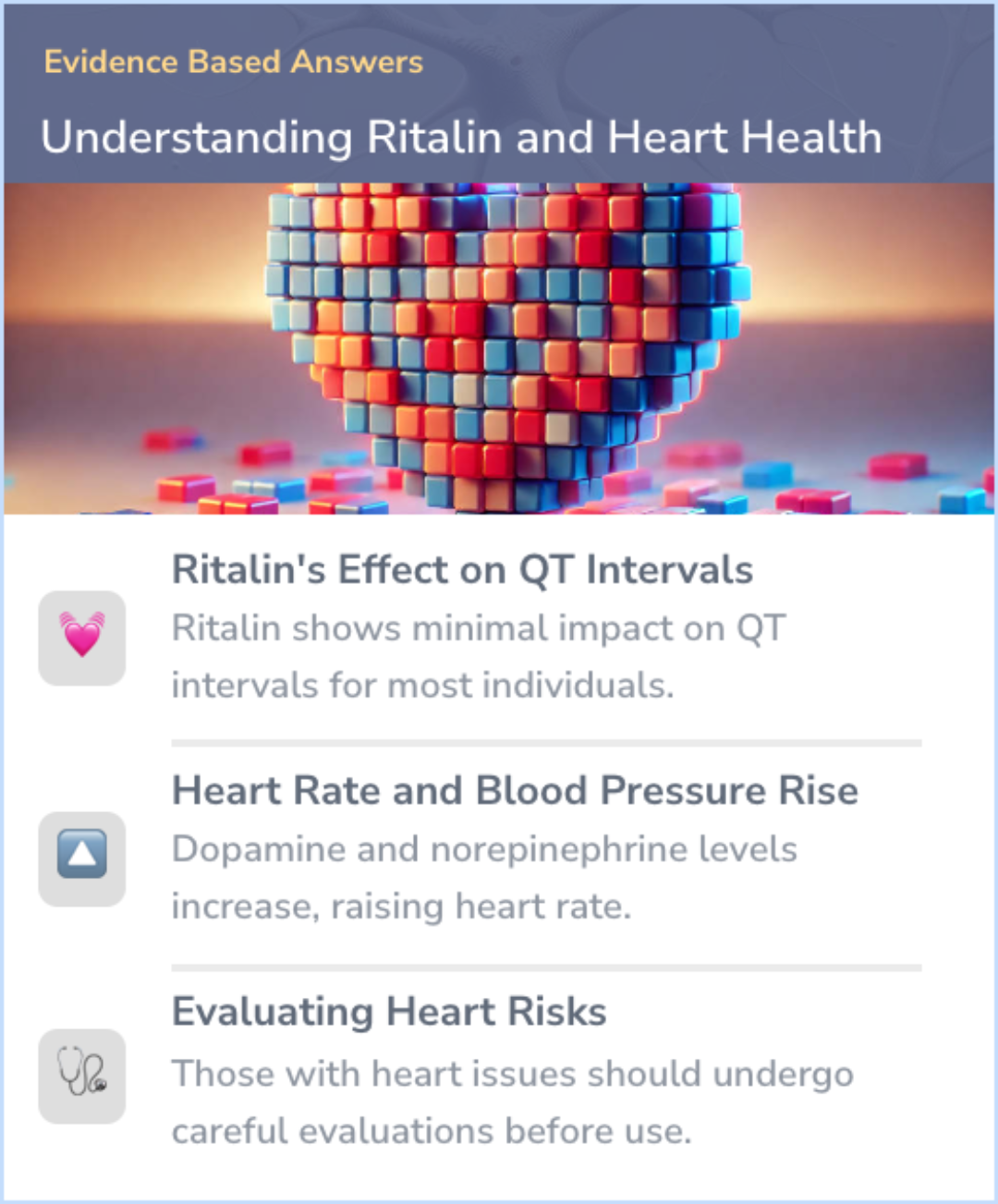 An infographic on Does Ritalin cause long QT?
