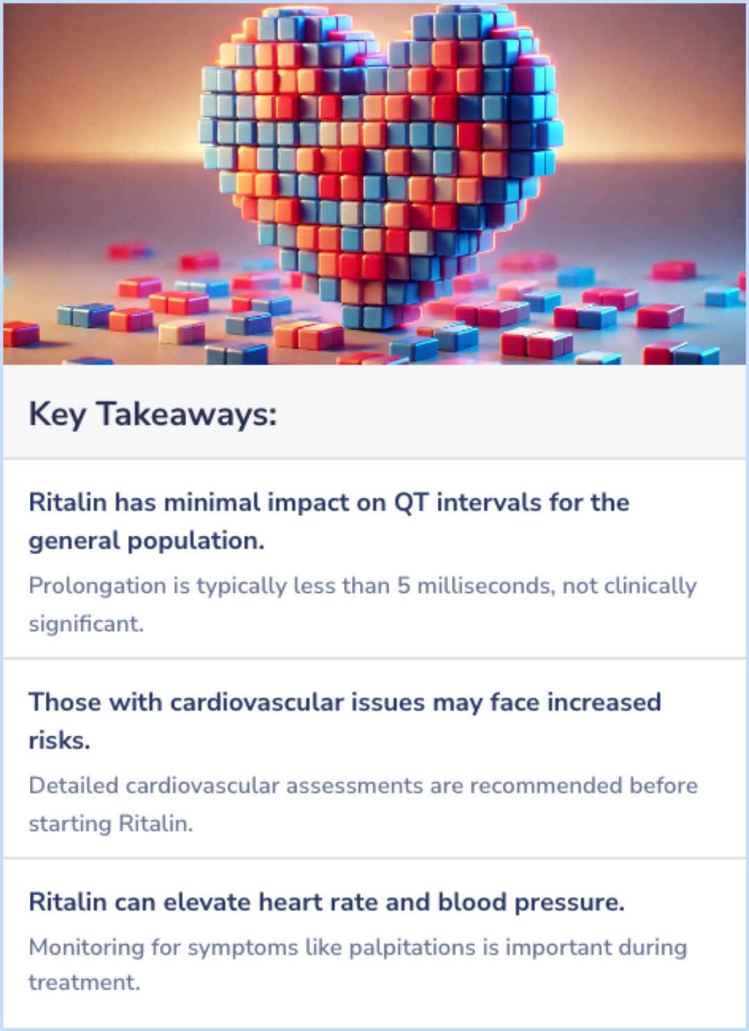Key Takeaways for Does Ritalin cause long QT?