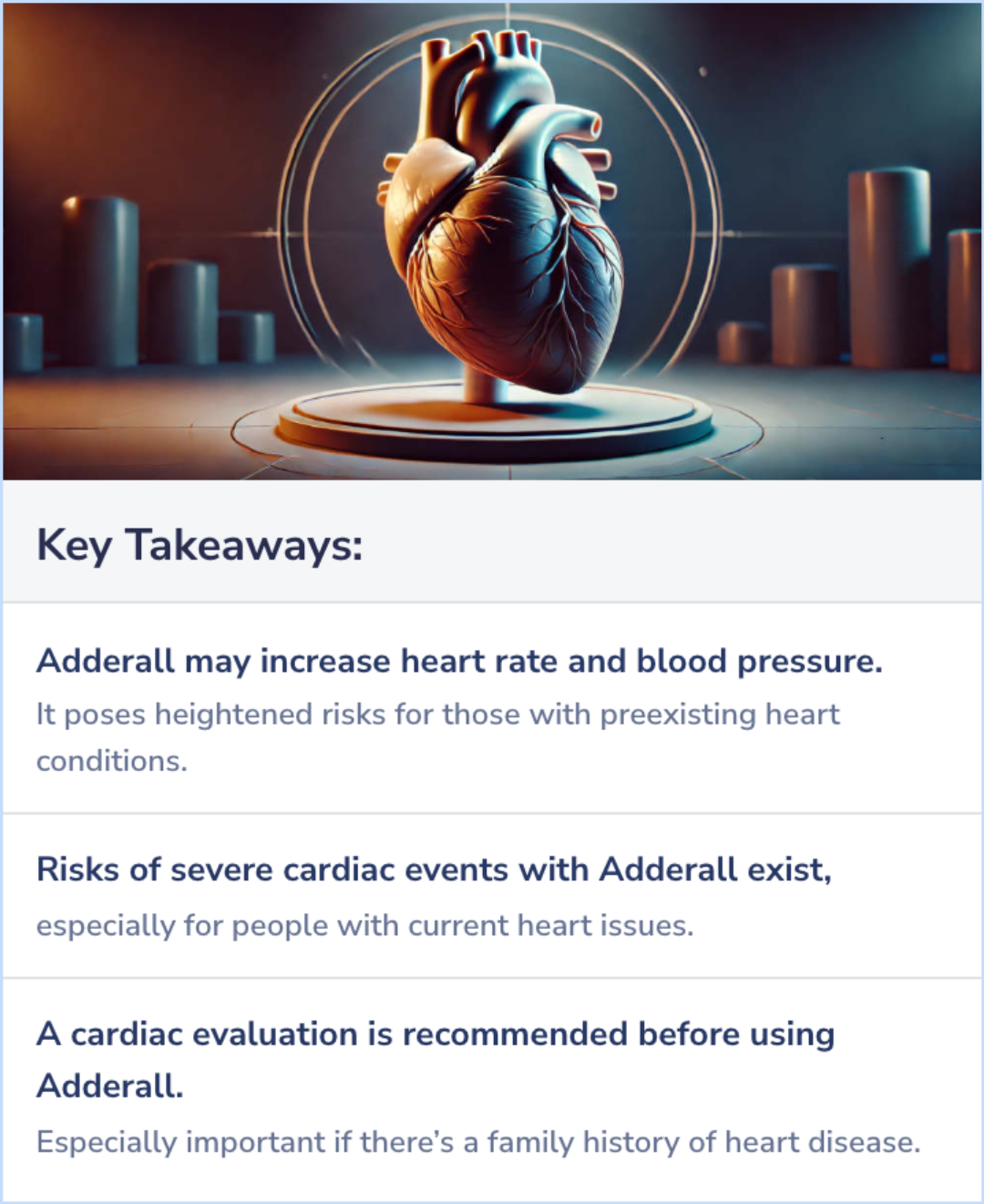 Key Takeaways for Adderall and Heart Health Risks