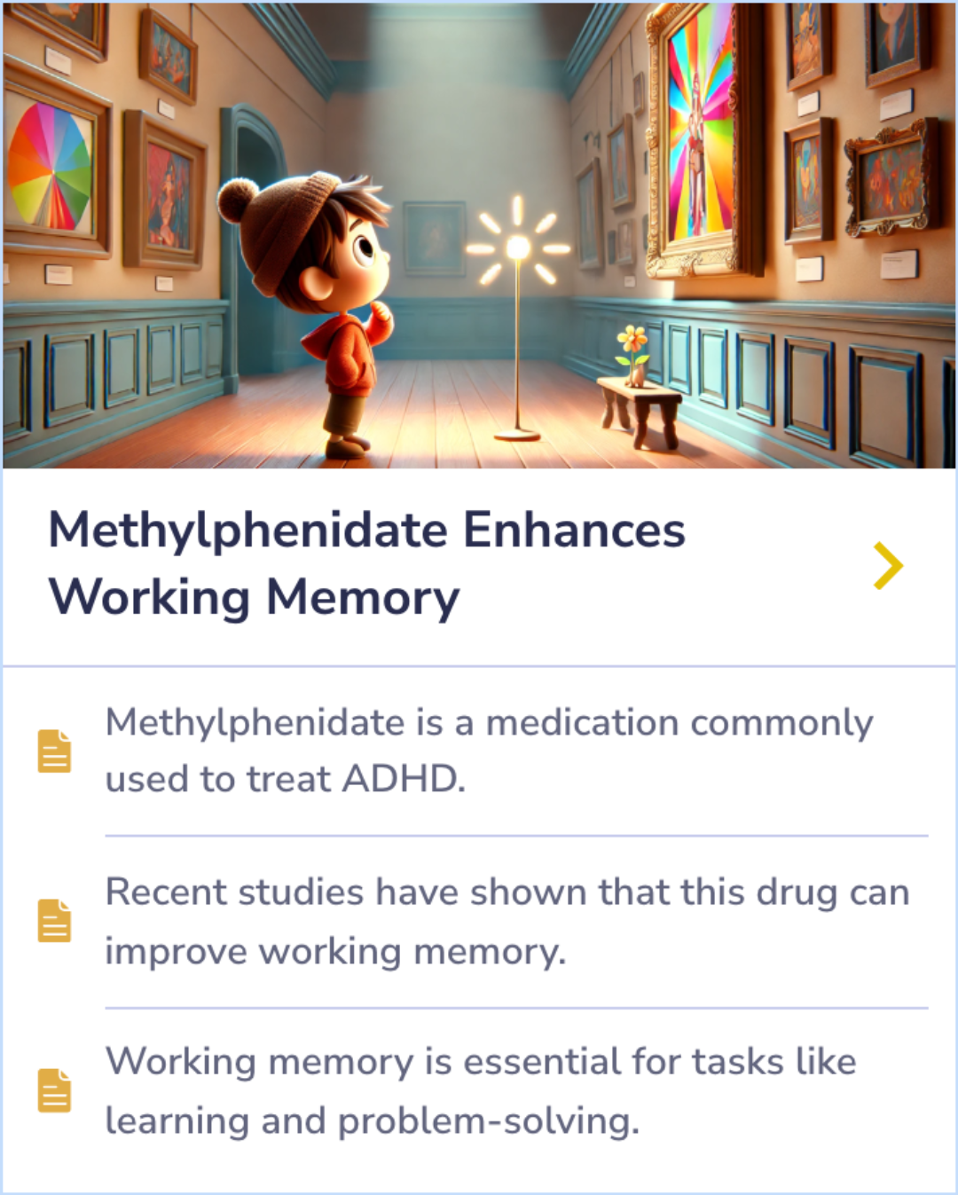Summary Card on cardiovascular risks associated with methylphenidate use in adults, comparing sudden death, ventricular arrhythmia, stroke, and myocardial infarction rates between users and nonusers.