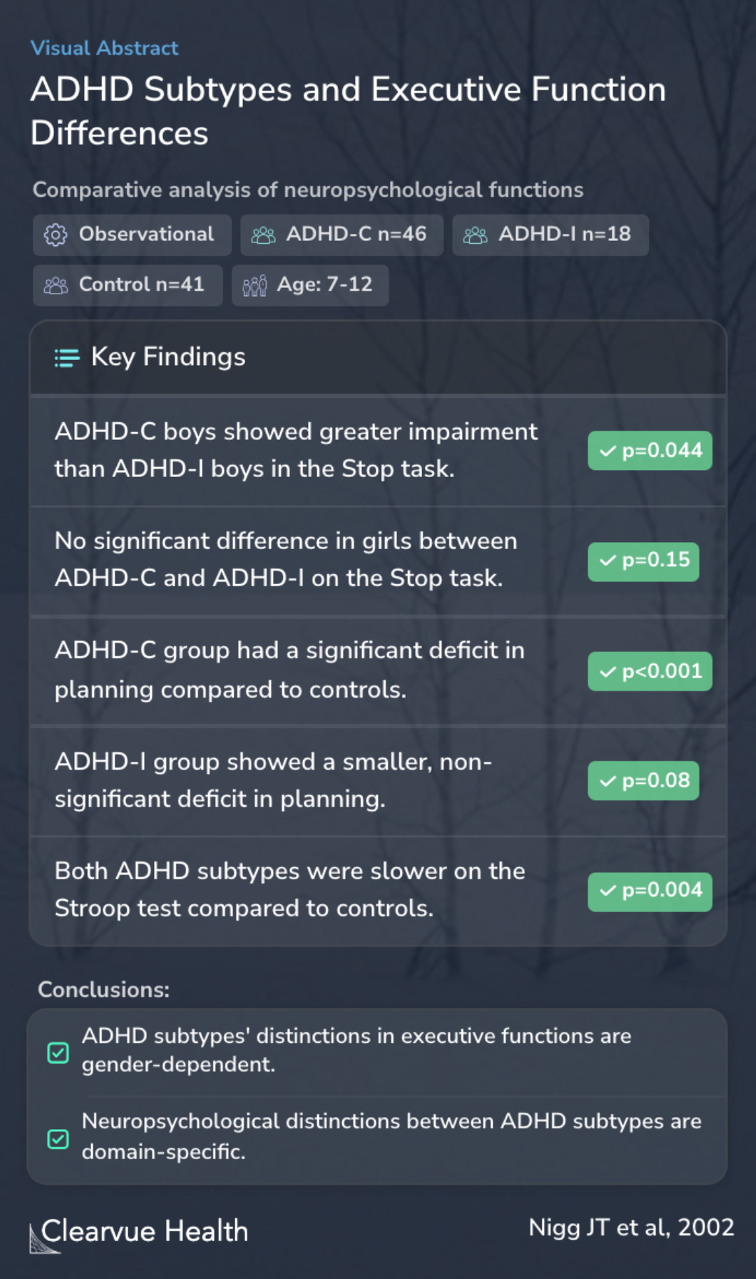 ADHD Subtypes and Executive Function Differences