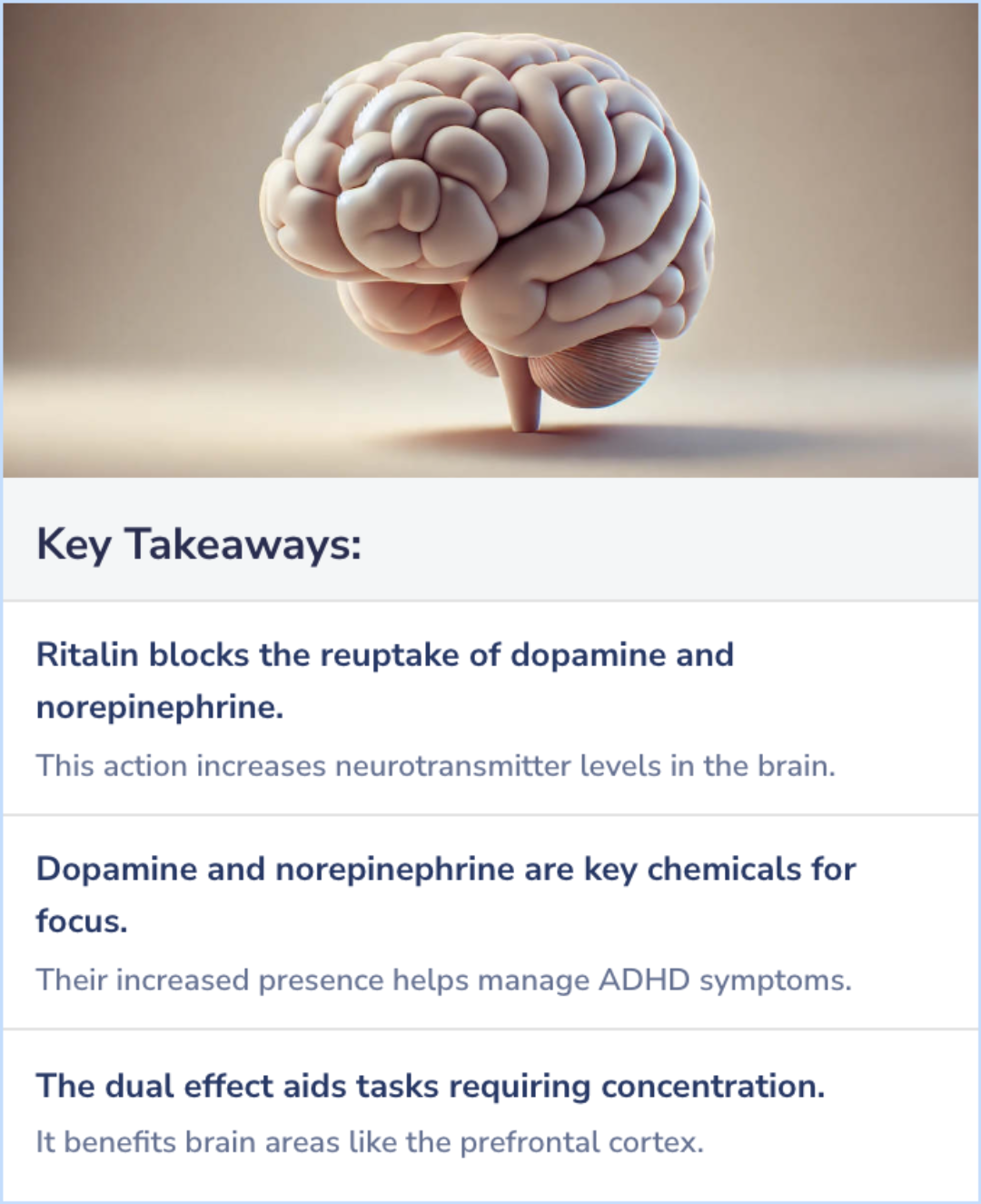 Key Takeaways for What receptor does Ritalin work on?