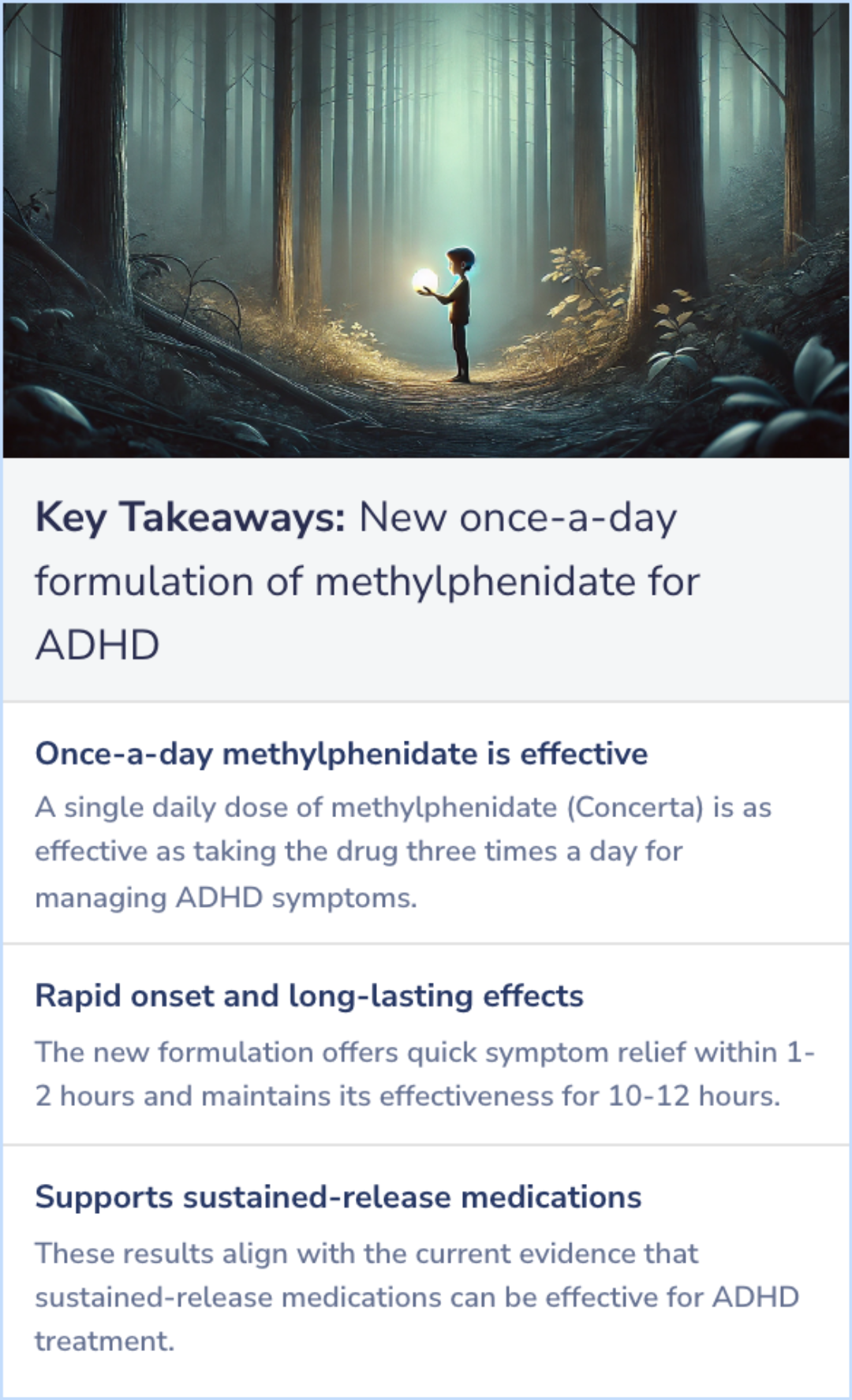Key Takeaways for Development of a new once-a-day formulation of methylphenidate for the treatment of attention-deficit/hyperactivity disorder: proof-of-concept and proof-of-product studies