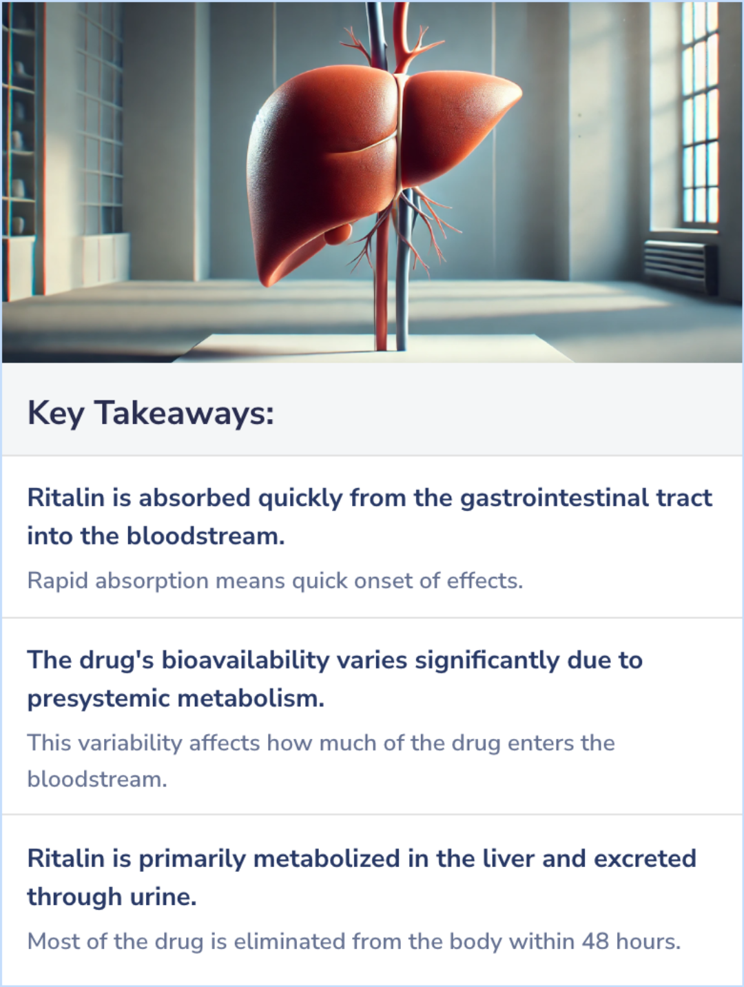 Key Takeaways for How does your body digest Ritalin?