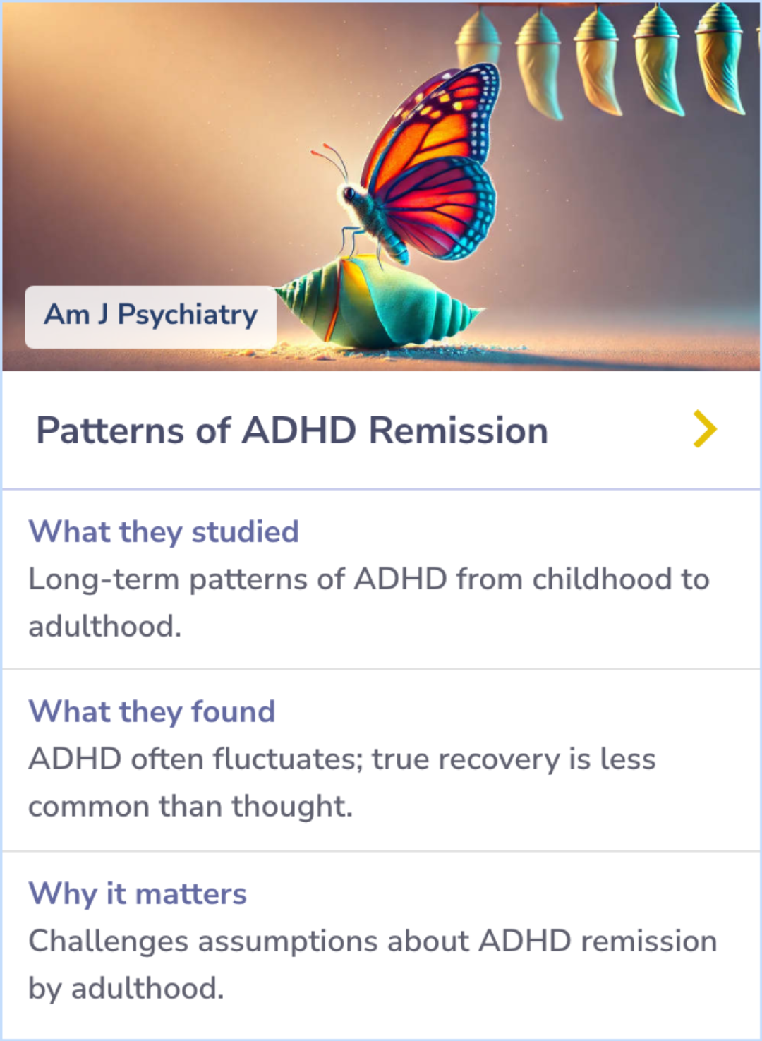 Visual Summary for Variable Patterns of Remission From ADHD in the Multimodal Treatment Study of ADHD