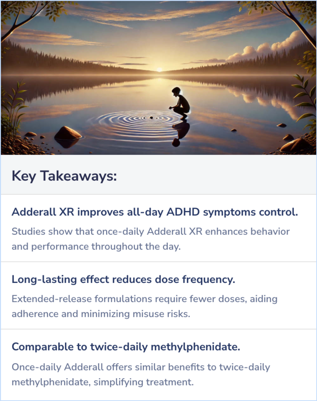 Key Takeaways for How Do Once-Daily Adderall Formulations Improve ADHD Management?
