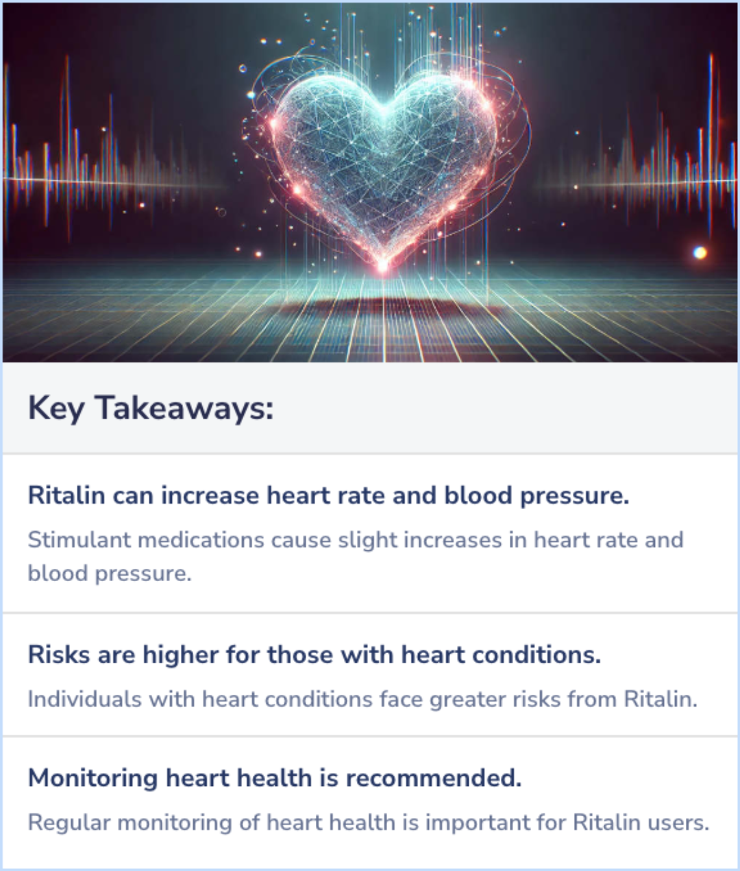 Key Takeaways for Can Ritalin cause an irregular heartbeat?