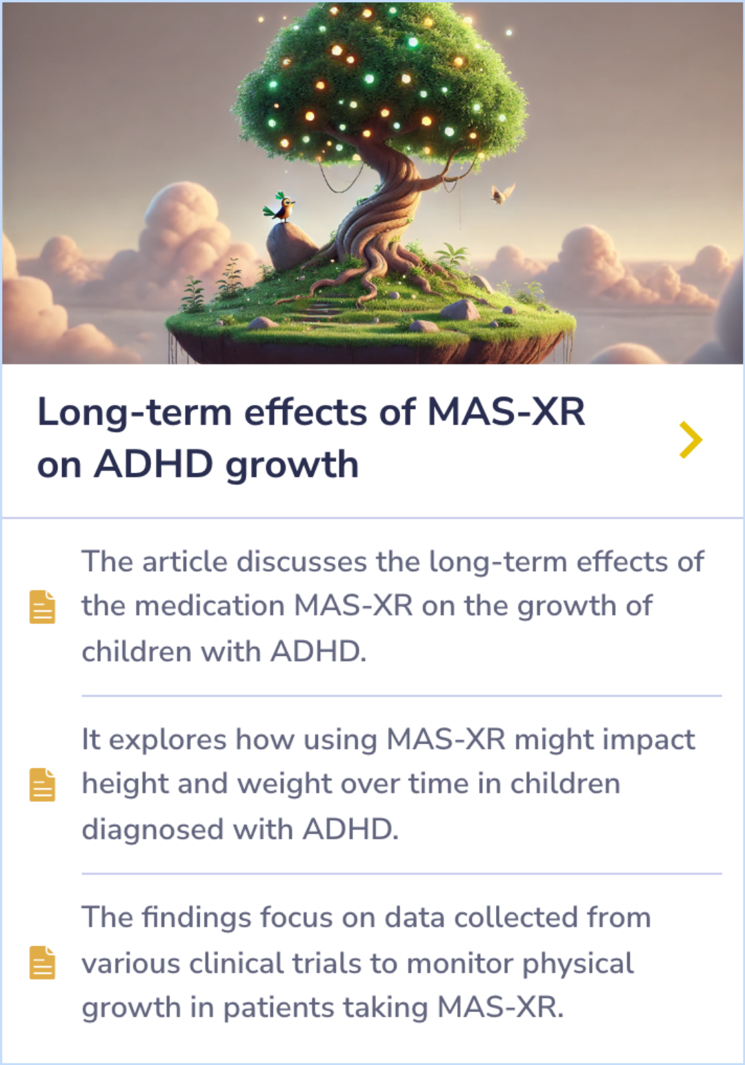 This Card summarizes the comparison of stimulant medications used for adolescents with ADHD, focusing on driving performance outcomes through a simulator. It highlights variations in error reduction and safety improvement.