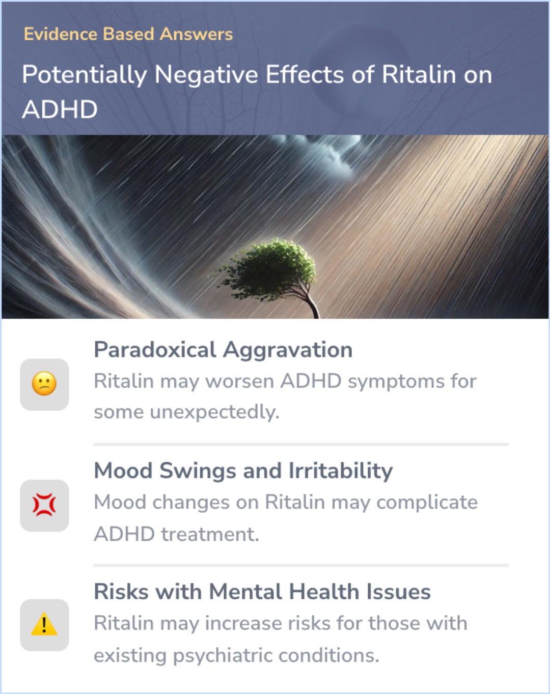 An infographic on Can Ritalin make ADHD worse?