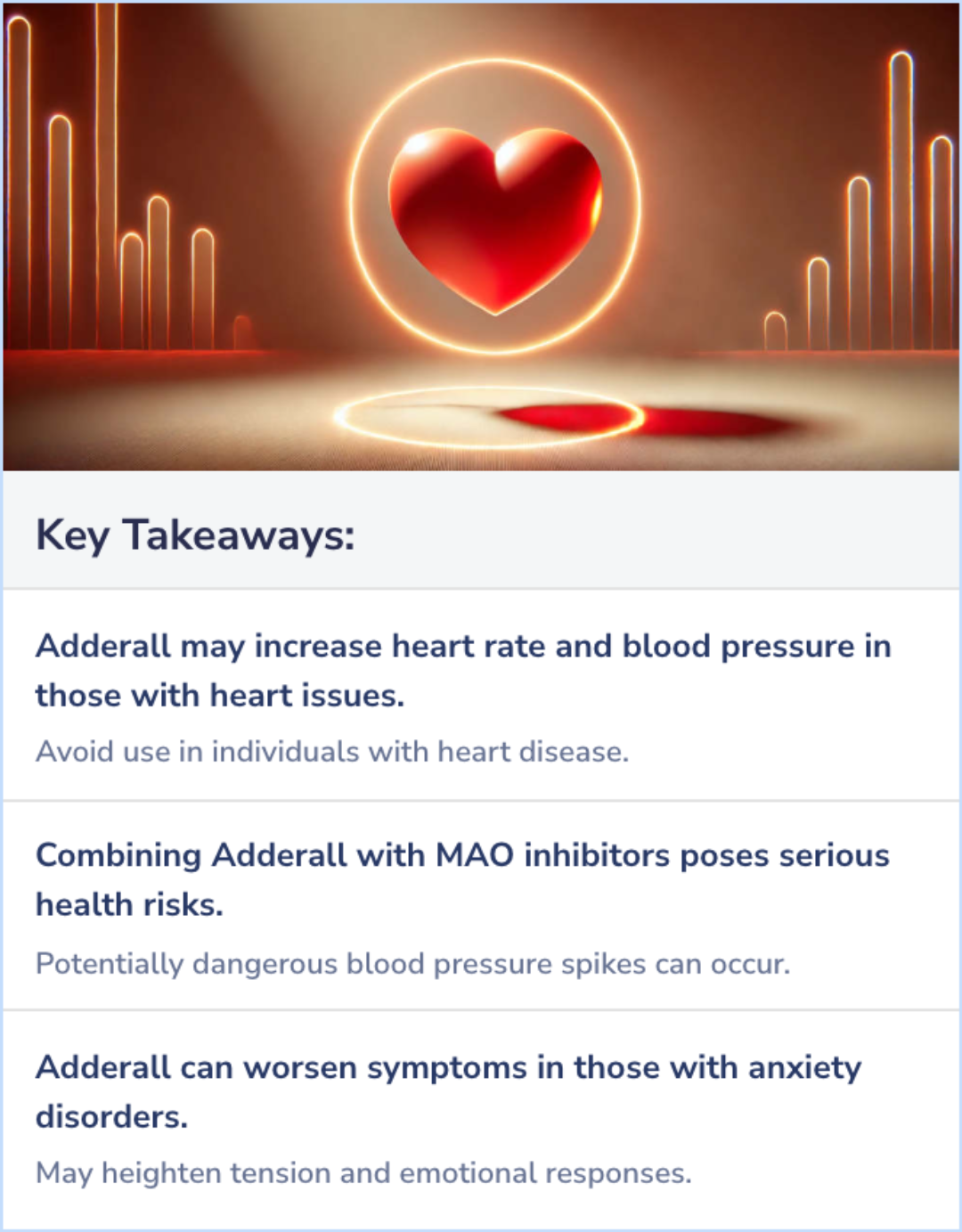 Key Takeaways for Adderall Contraindications