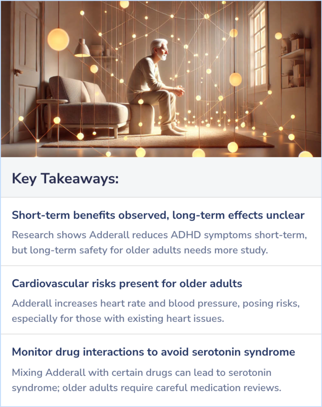 Key Takeaways for Is Adderall Safe for Older Adults?