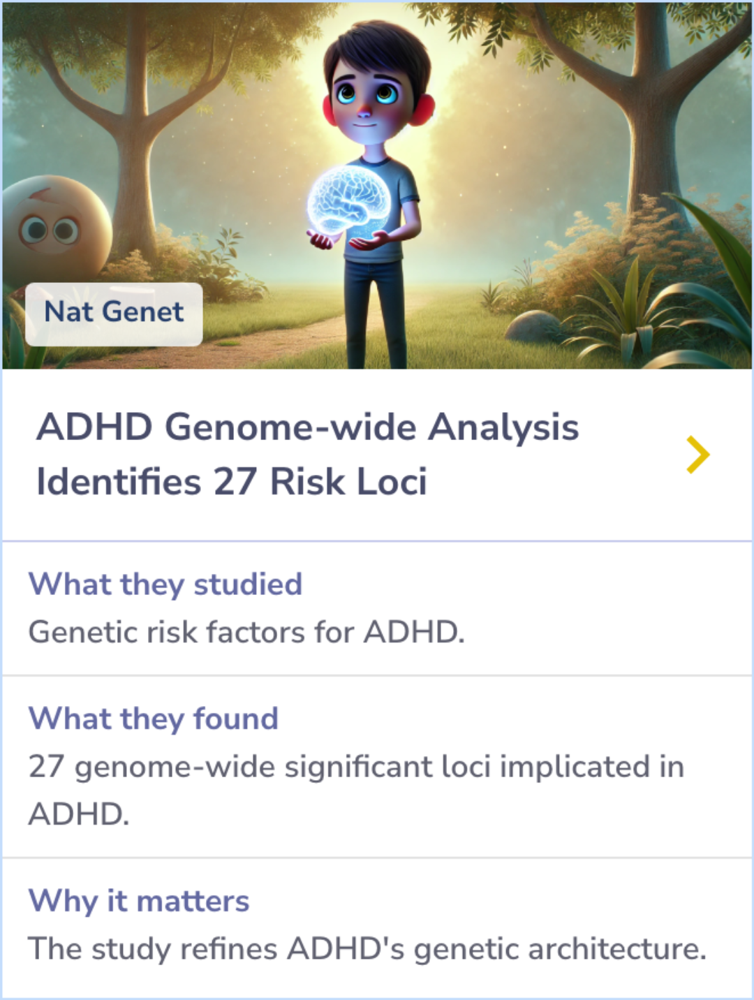 Visual Summary for Genome-wide analyses of ADHD identify 27 risk loci, refine the genetic architecture and implicate several cognitive domains