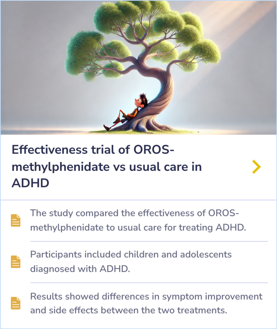 Summary Card explaining the effects of methylphenidate on brain glucose utilization, highlighting its impact on enhancing neuronal activity efficiency during cognitive tasks.