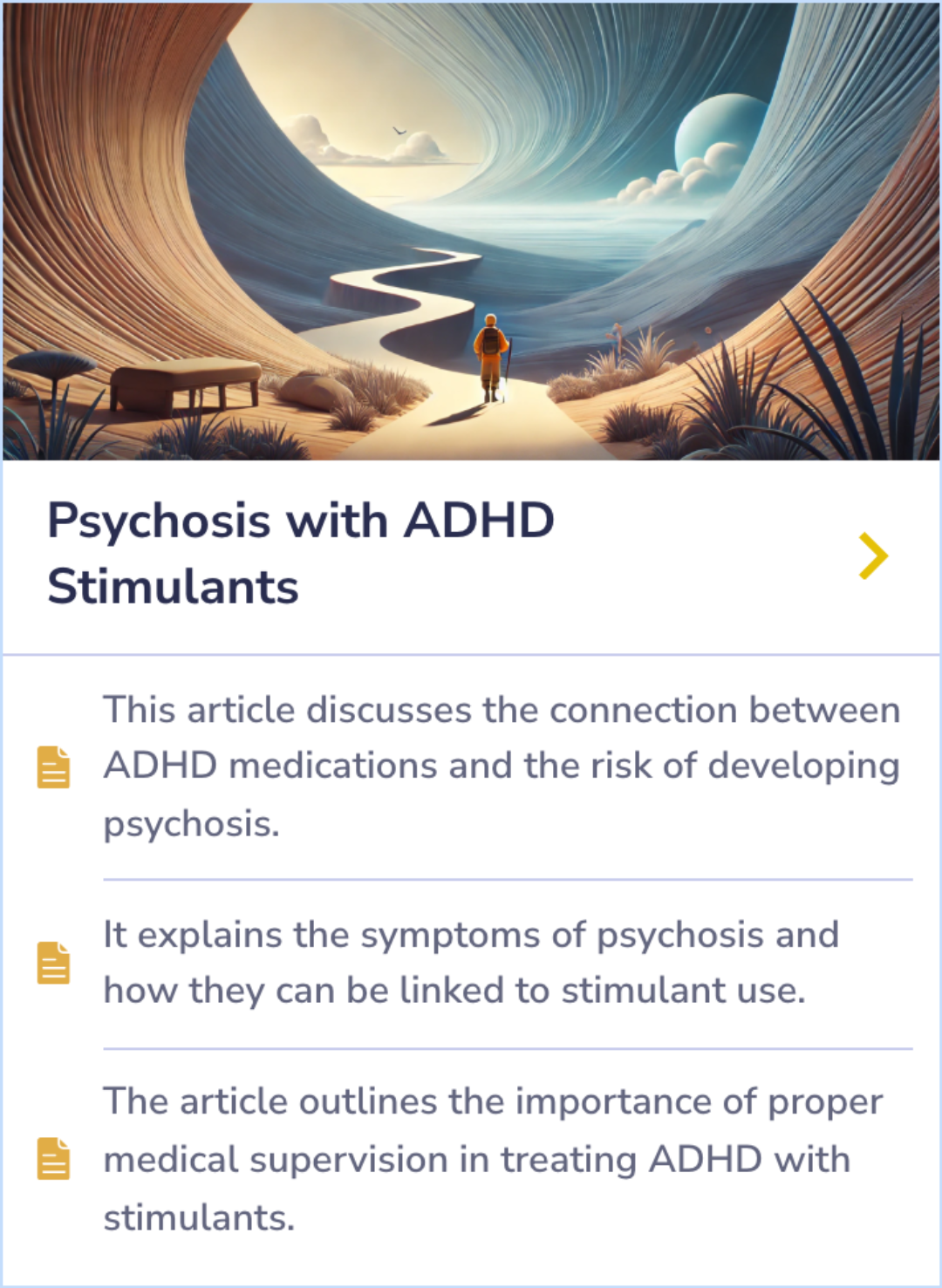 This summary card details the correlation between the onset of ADHD medication and the fluctuations in suicide attempt rates, highlighting the periods before and after starting treatment.