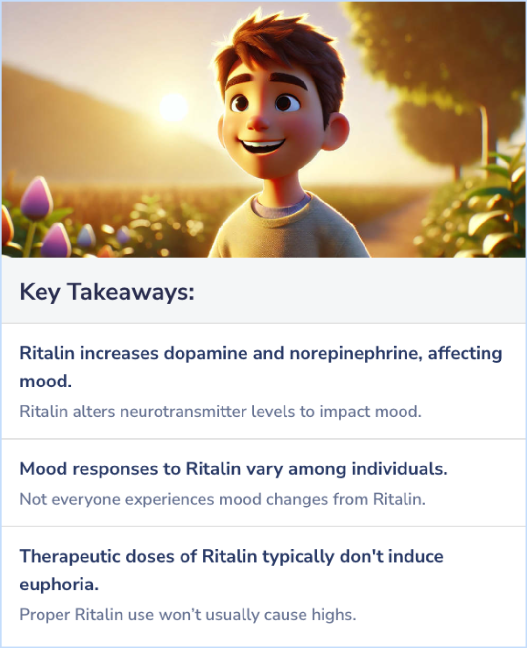 Key Takeaways for Will Ritalin put me in a good mood?
