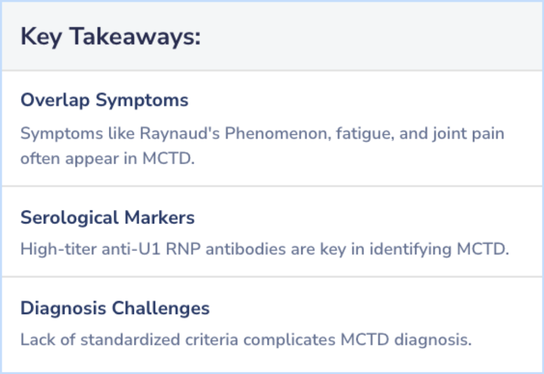 Key Takeaways for Understanding MCTD Diagnosis