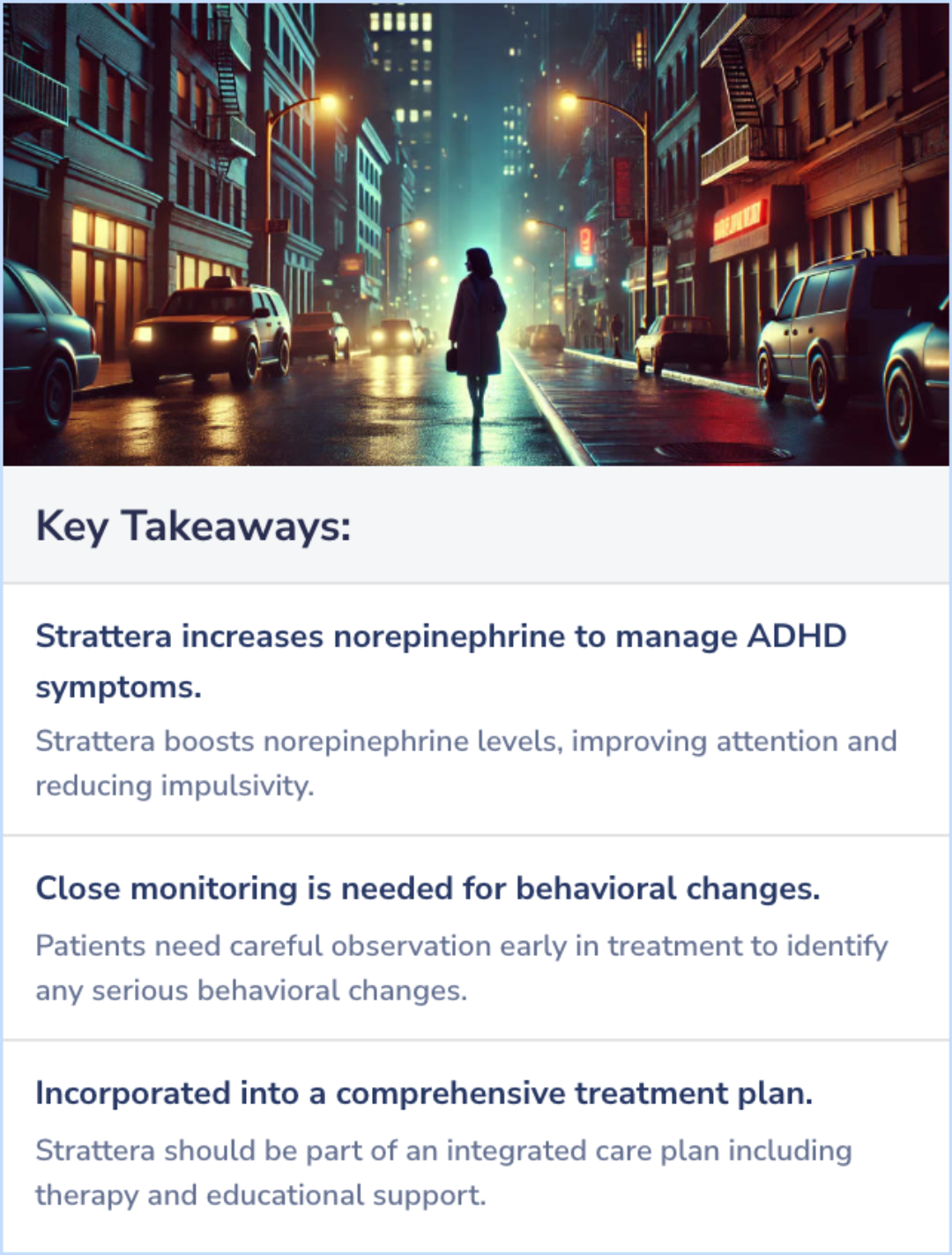 Key Takeaways for Studies on Strattera (atomoxetine) and Behavior