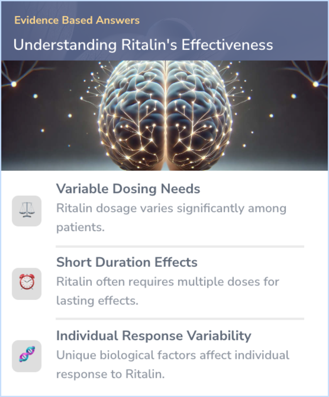 An infographic on Why does it feel like my Ritalin is not working?
