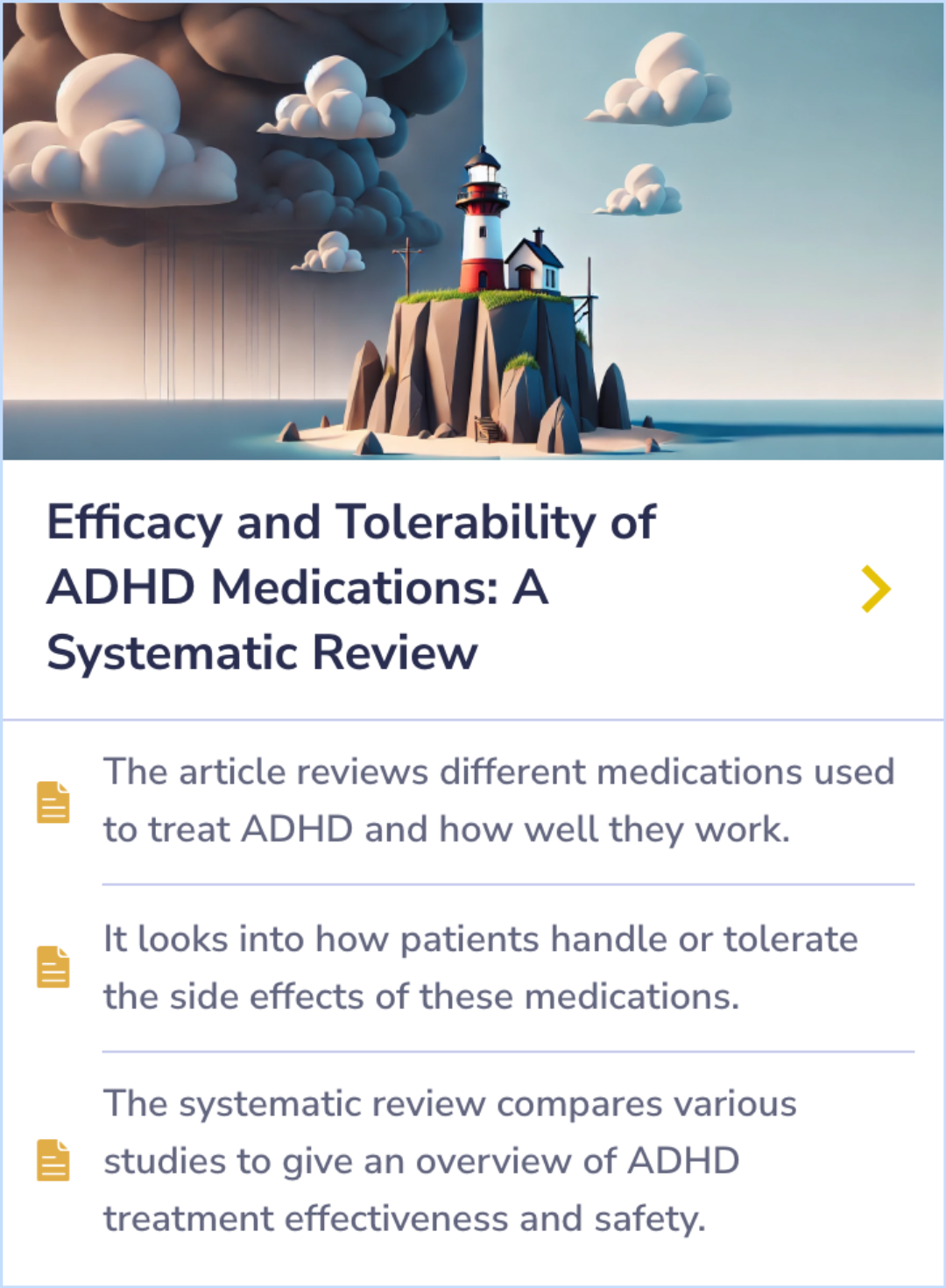 Summary card highlighting the impact of amphetamine use on mental health, showing elevated risks of psychosis, violence, and depression.