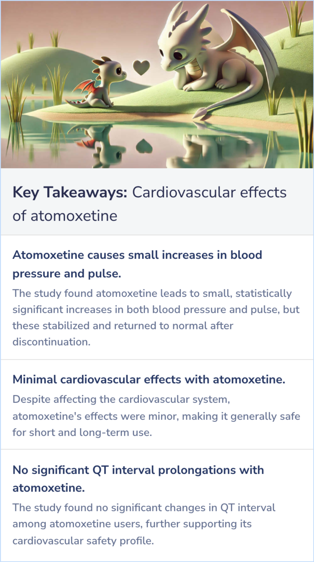 Key Takeaways for Cardiovascular effects of atomoxetine in children, adolescents, and adults