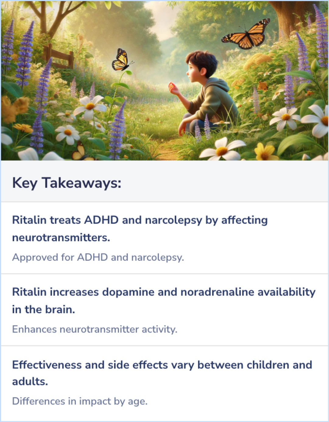 Key Takeaways for Ritalin Indications Overview