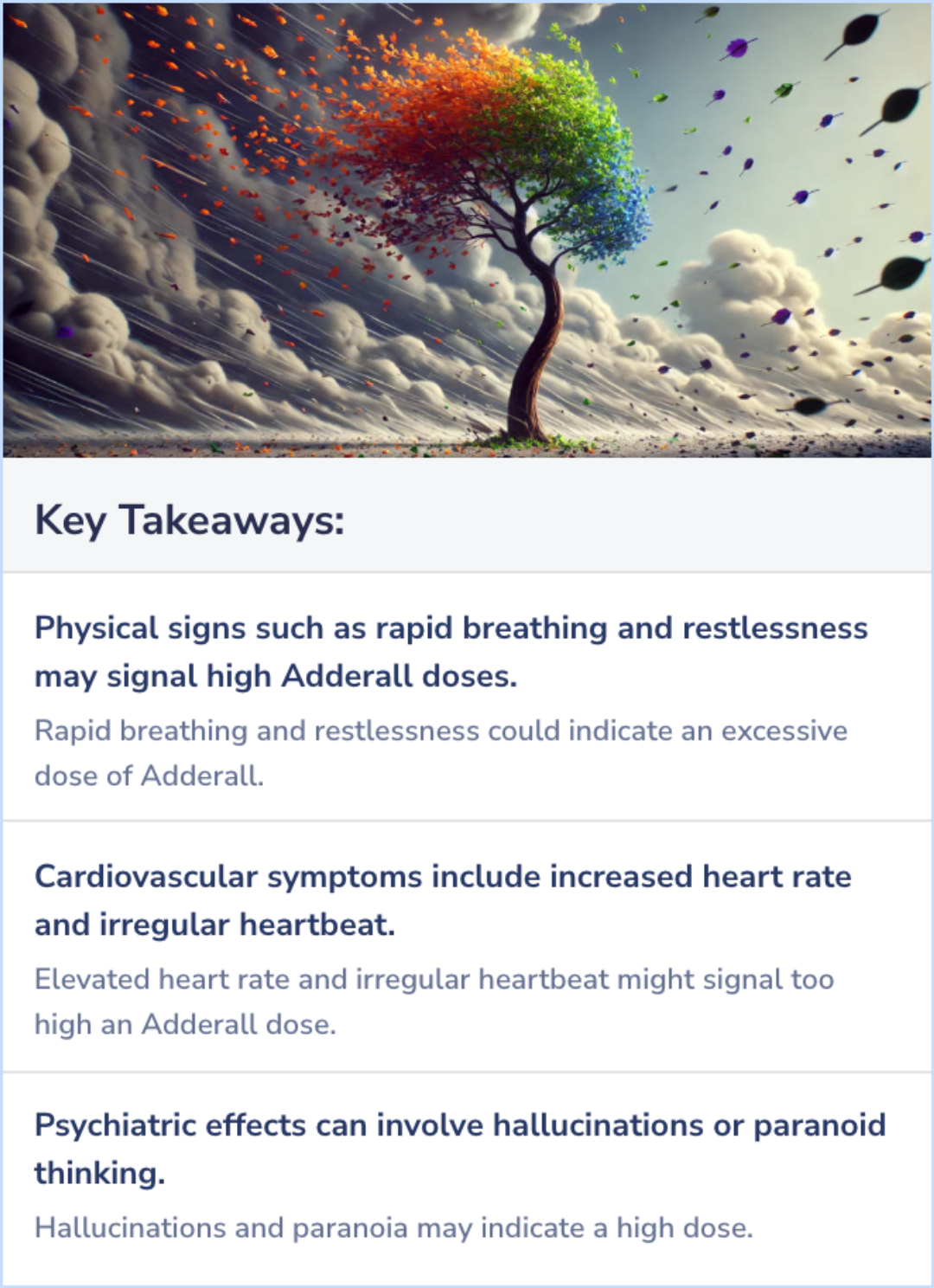 Key Takeaways for How do you know if Adderall is too high?