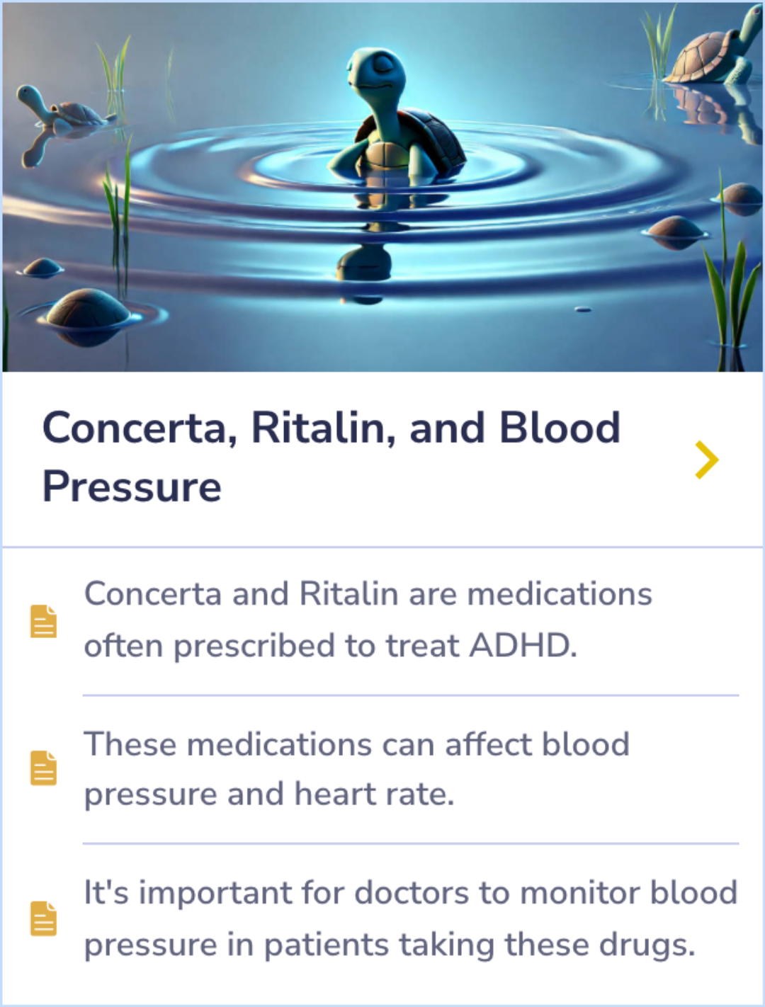 Summary Card detailing how Ritalin is absorbed in the gastrointestinal tract, focusing on the role of the small intestine and differences between tablet types.