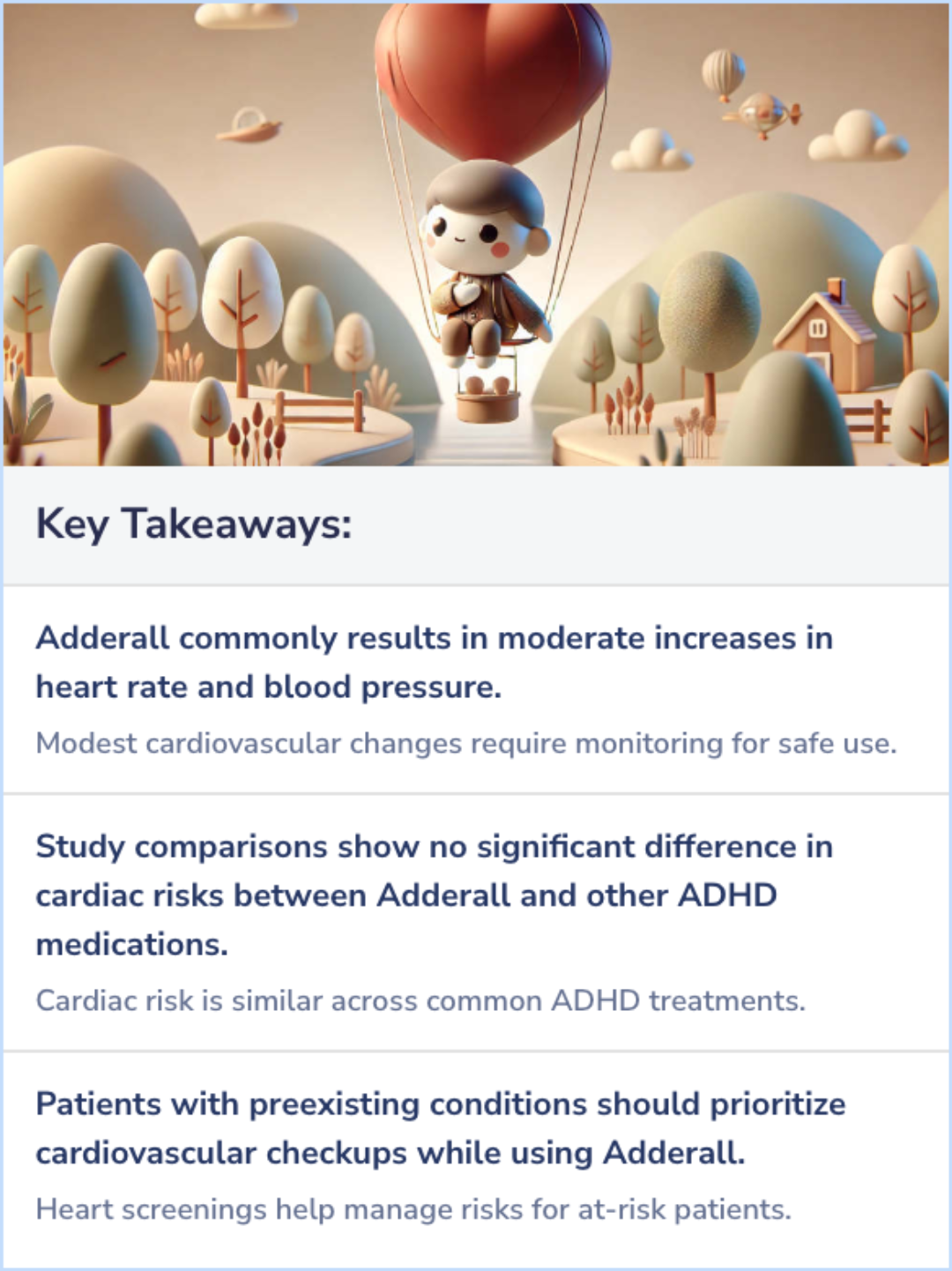 Key Takeaways for Studies on Adderall and Cardiovascular Side Effects