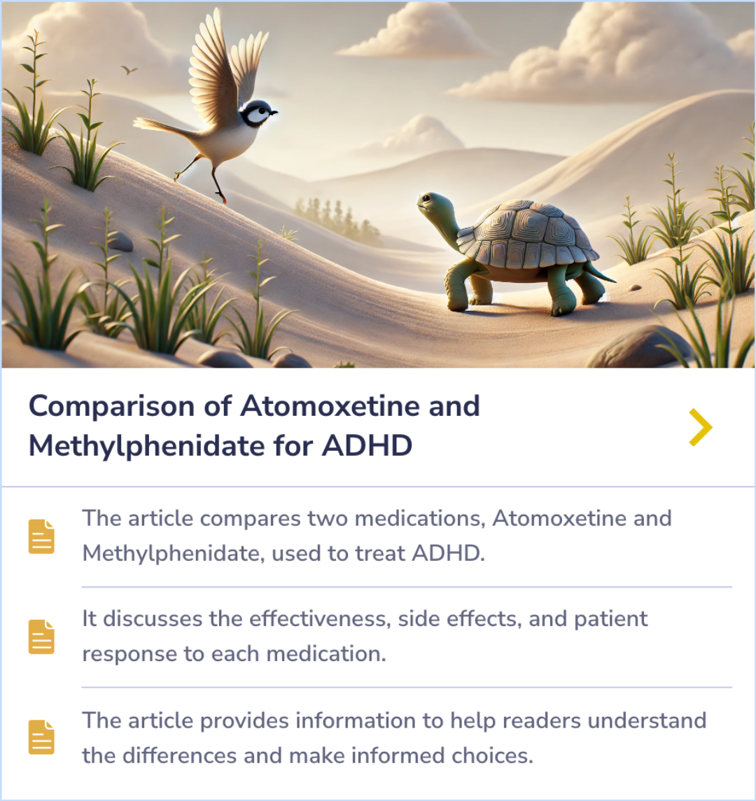 Summary Card outlining a study analysis on the effects of methylphenidate for ADHD in children and adolescents. It combines data from multiple trials and includes ratings from teachers, parents, and observers to assess the drug's benefits and risks using the GRADE method.