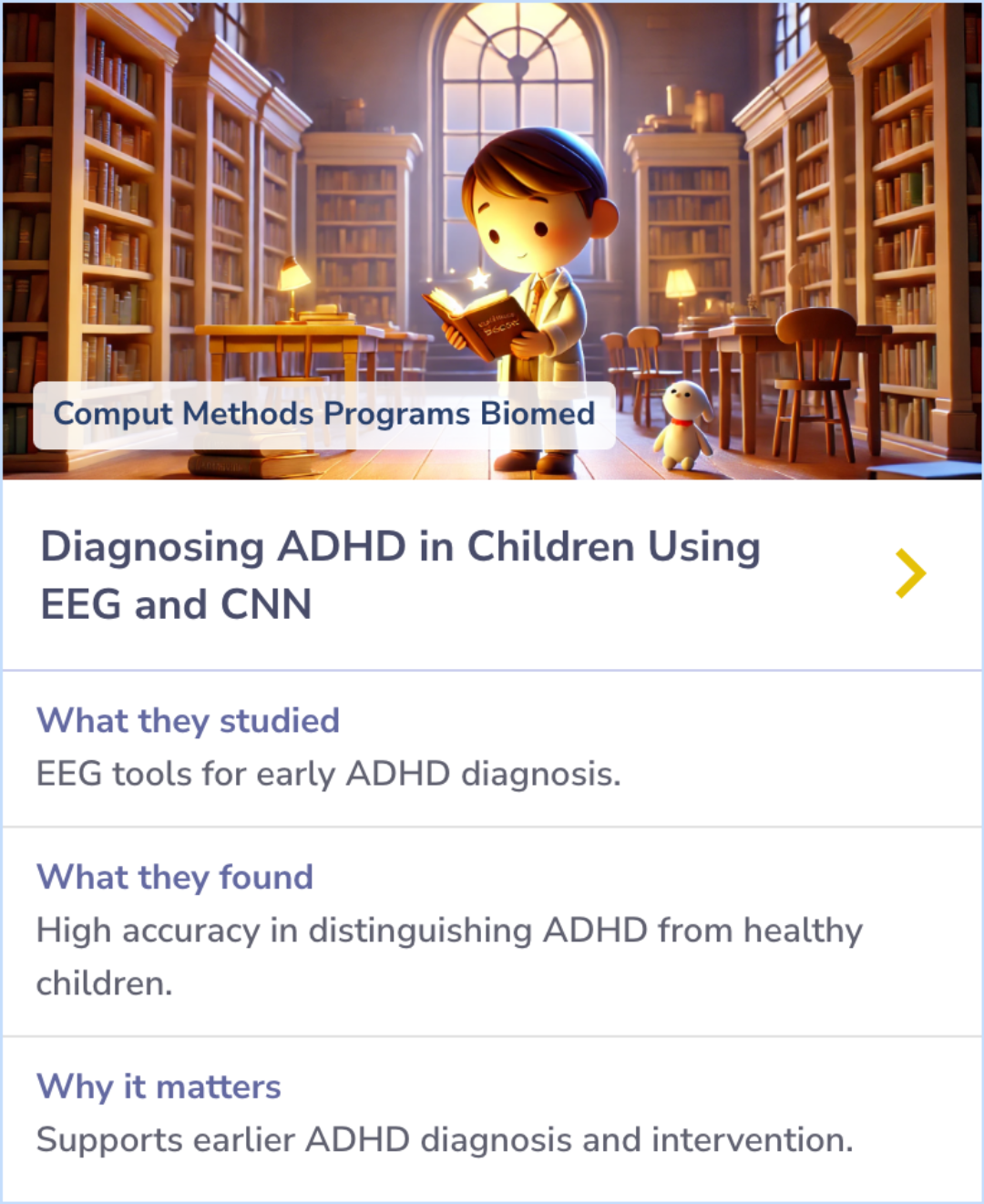 Visual Summary for Diagnose ADHD disorder in children using convolutional neural network based on continuous mental task EEG