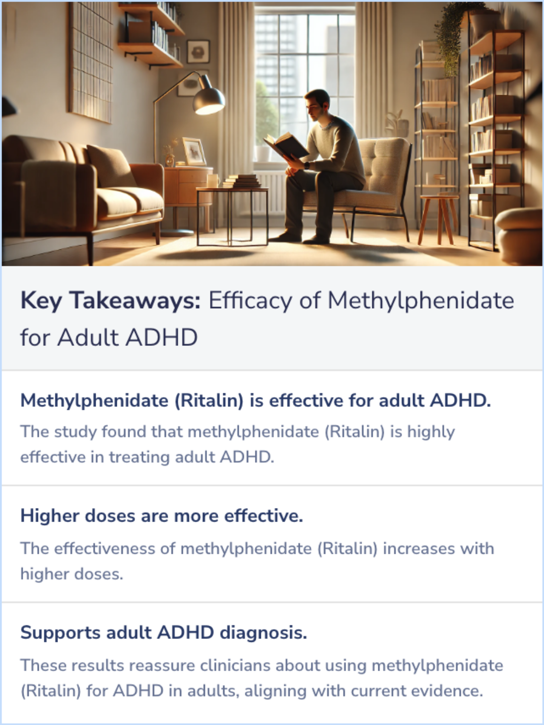 Key Takeaways for Meta-analysis of the efficacy of methylphenidate for treating adult attention-deficit/hyperactivity disorder