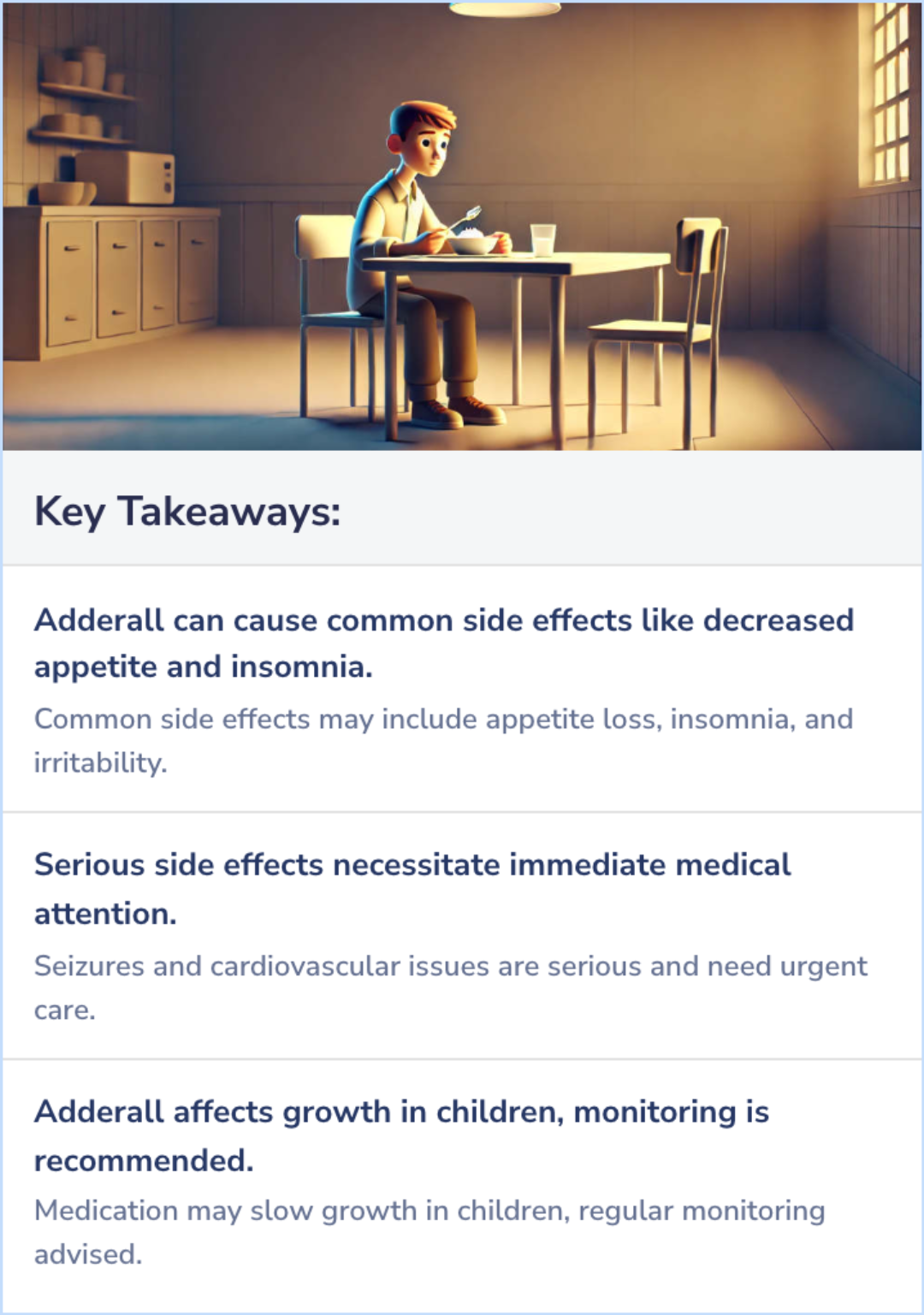 Key Takeaways for Adderall Adverse Events Overview