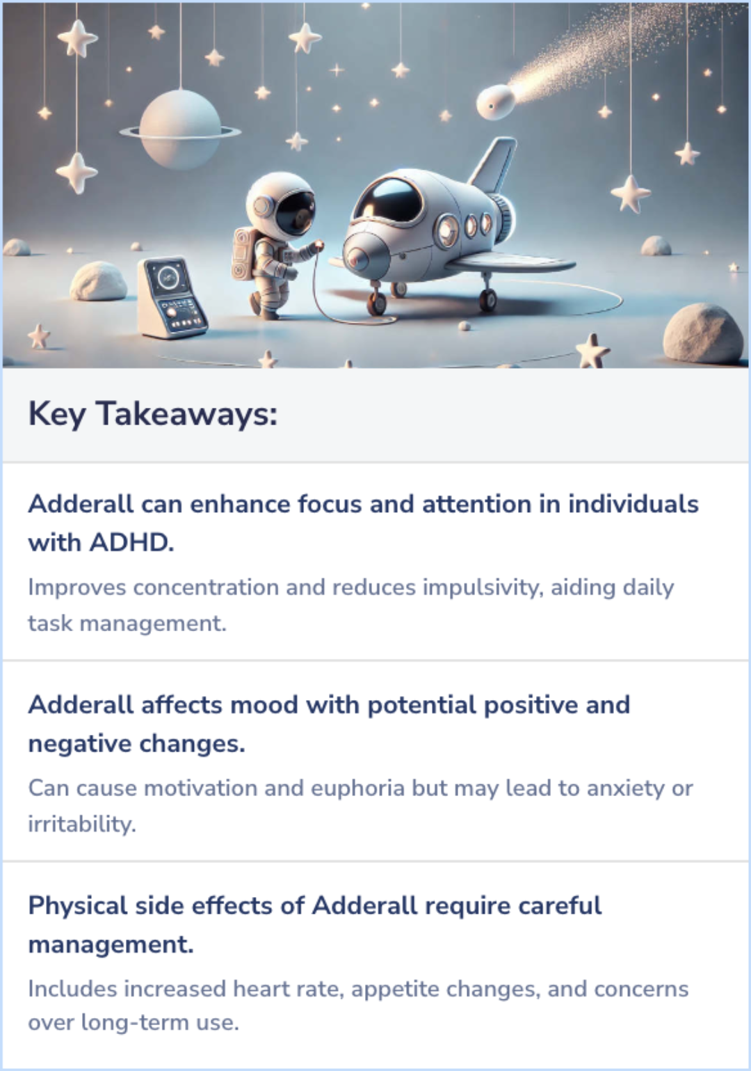 Key Takeaways for How does Adderall make you feel?