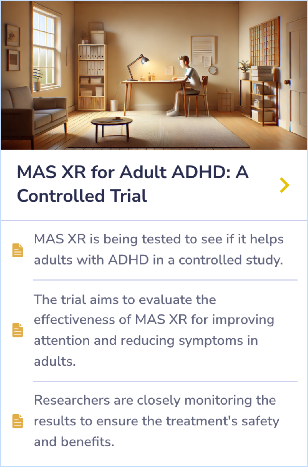 A Summary Card assessing the effectiveness and risks of stimulant medications like Adderall compared to nonstimulants for managing ADHD symptoms.