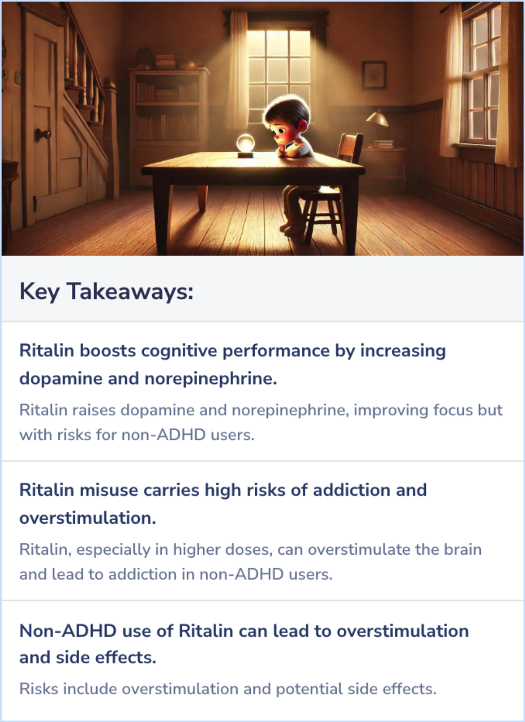 Key Takeaways for What happens if you take Ritalin without ADHD? 