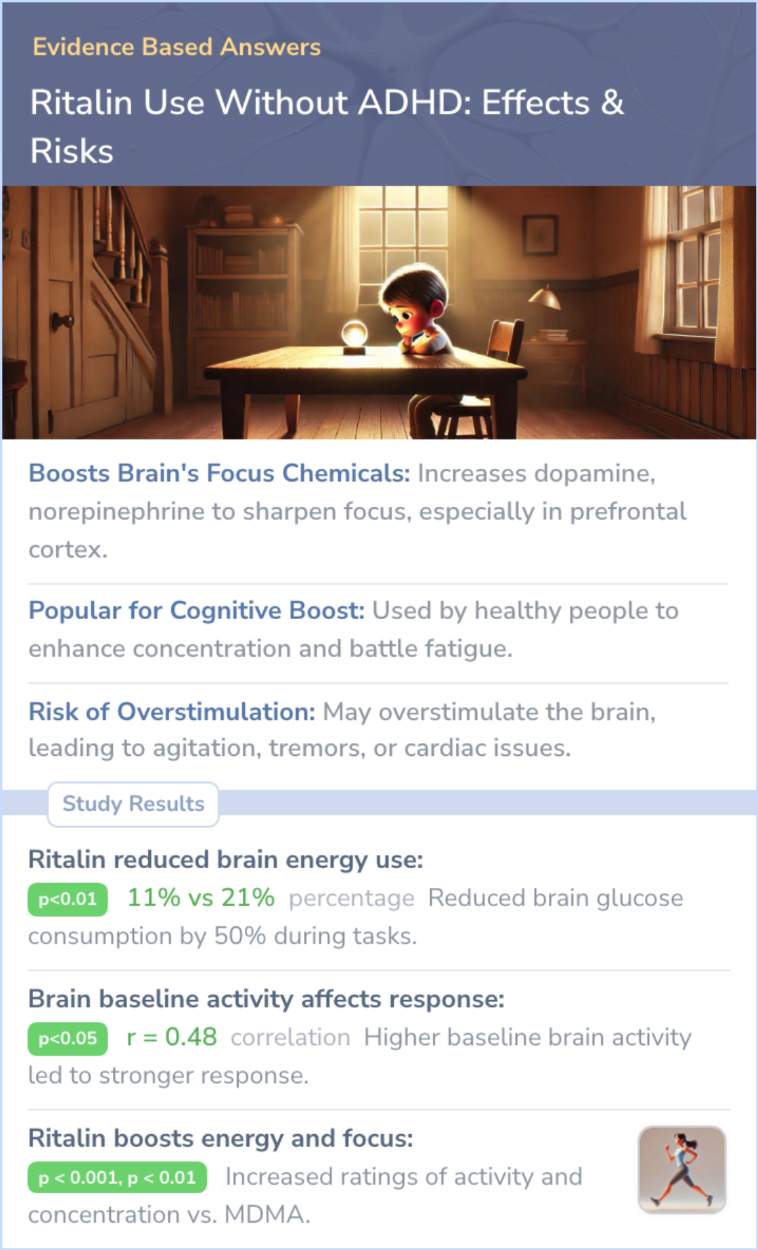An infographic on What happens if you take Ritalin without ADHD? 