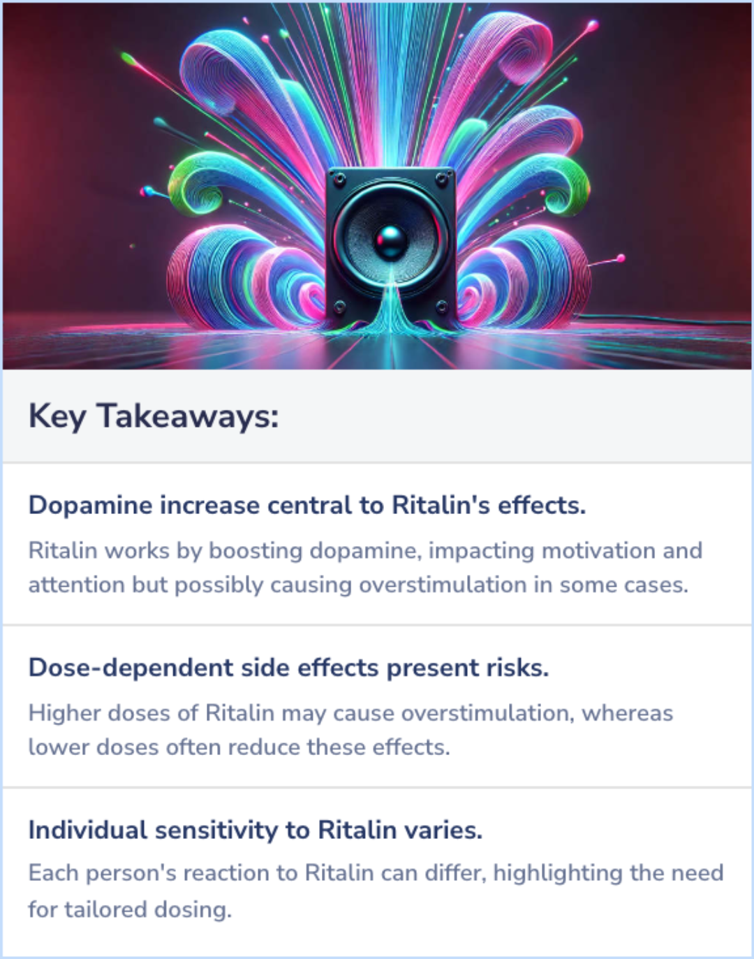 Key Takeaways for Does Ritalin cause overstimulation?