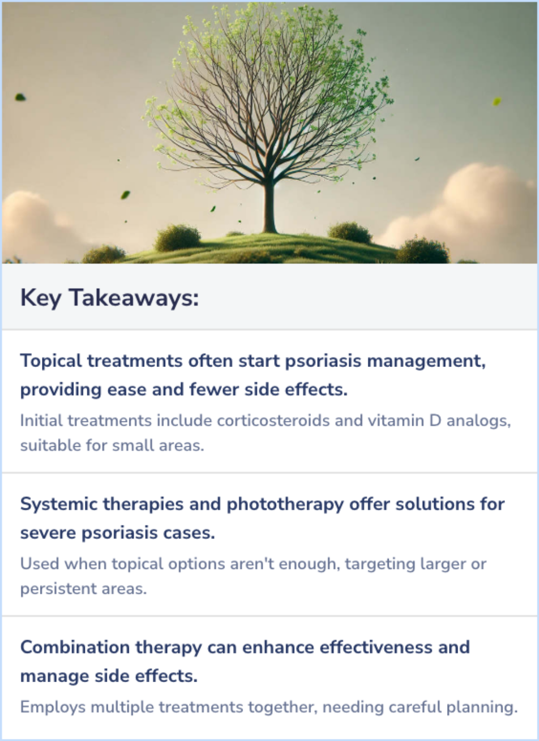 Key Takeaways for Psoriasis Treatment Options