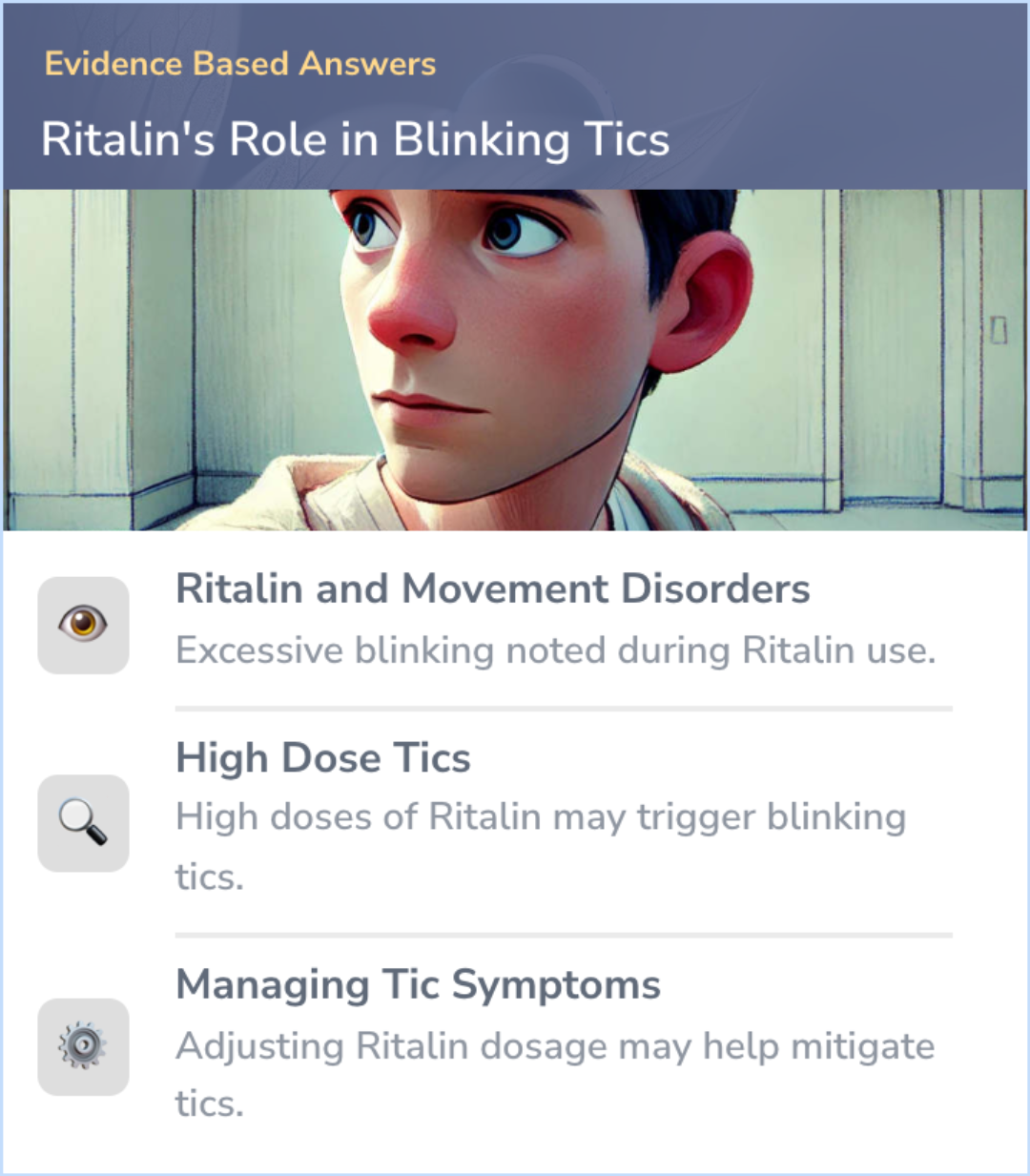 An infographic on Can Ritalin cause excessive blinking?