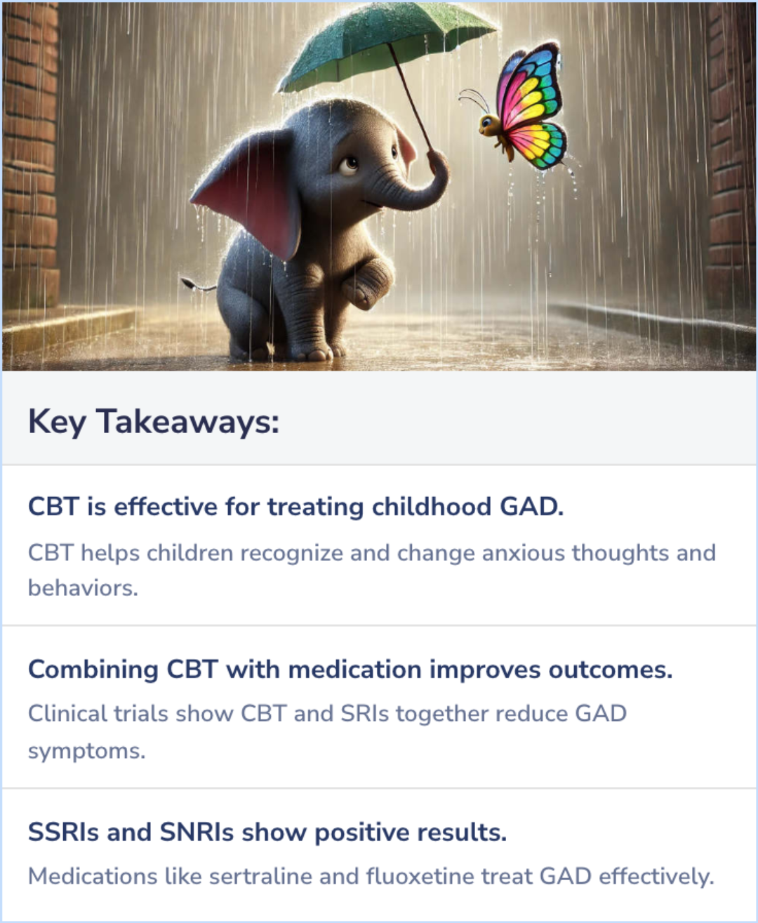 Key Takeaways for What Are the Best Treatments for Childhood GAD?
