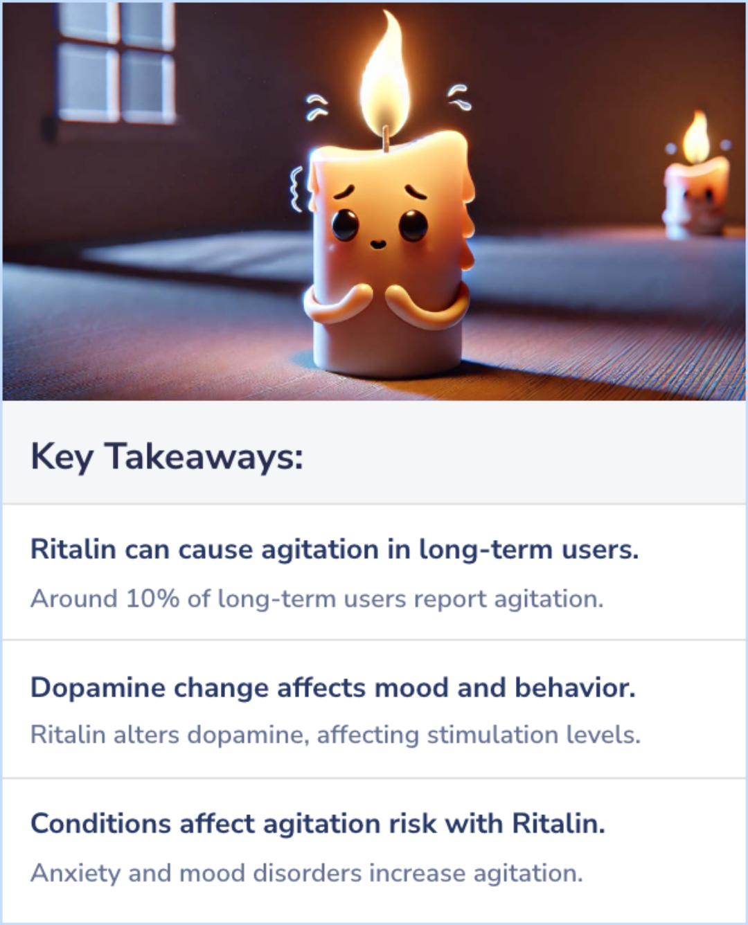 Key Takeaways for Can Ritalin make you agitated?